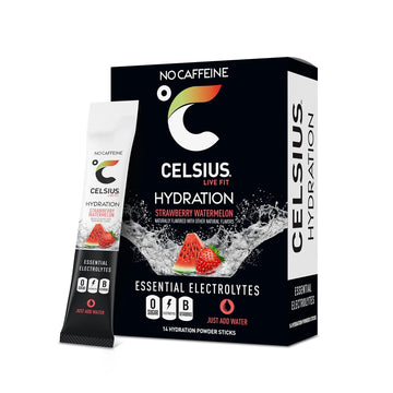 Celsius Hydration™ Blue Razz, Sugar Free Electrolyte Hydration Drink Mix (Pack of 14)