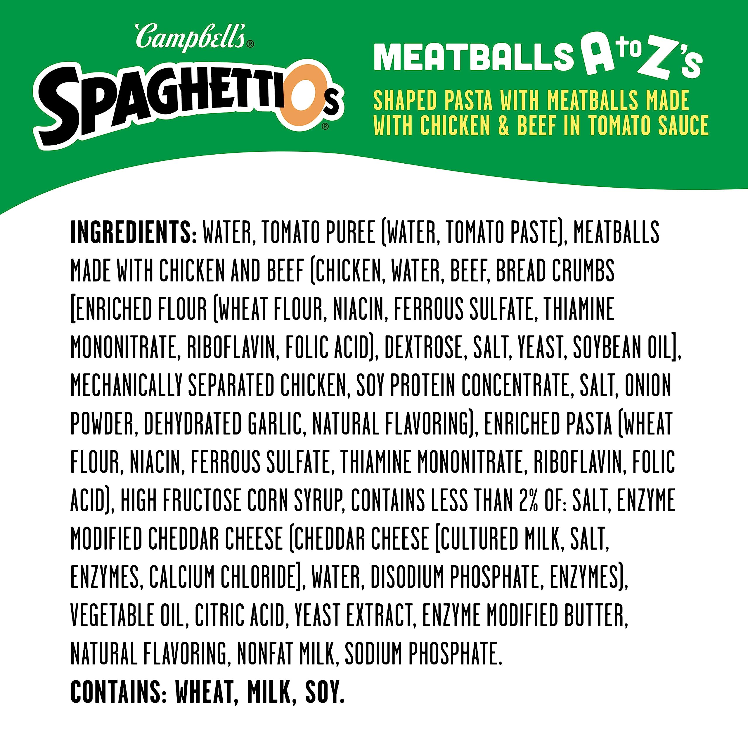 SpaghettiOs Canned Pasta with Meatballs, 15.6 oz Can (12 Pack)
