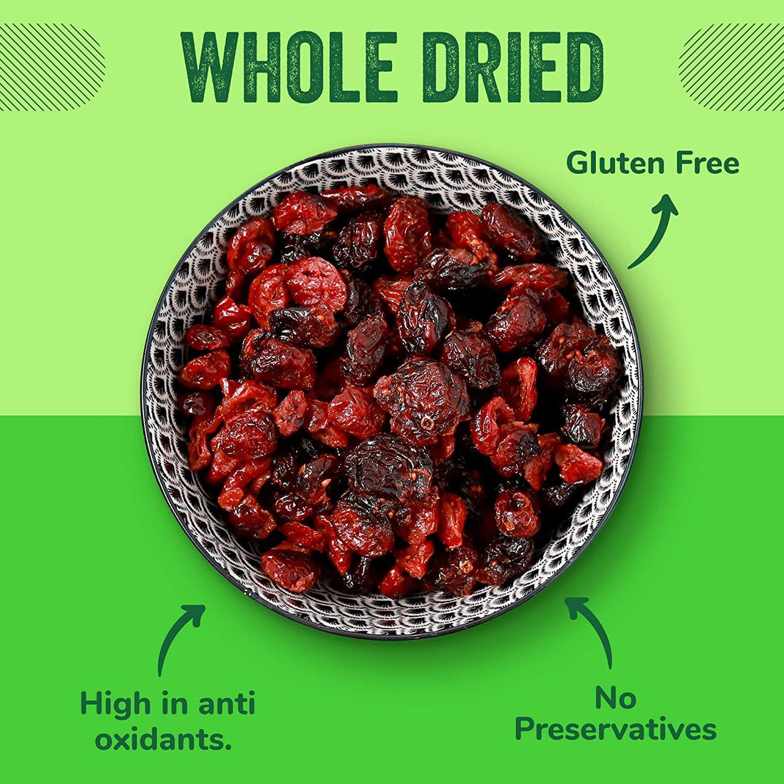 Dried Cranberries Original 2 Pound (32 oz) Batch Tested Gluten & Peanut Free | Resealable Bag | High in Antioxidant | Great for Salads, Cooking and Mixes | Sweetened