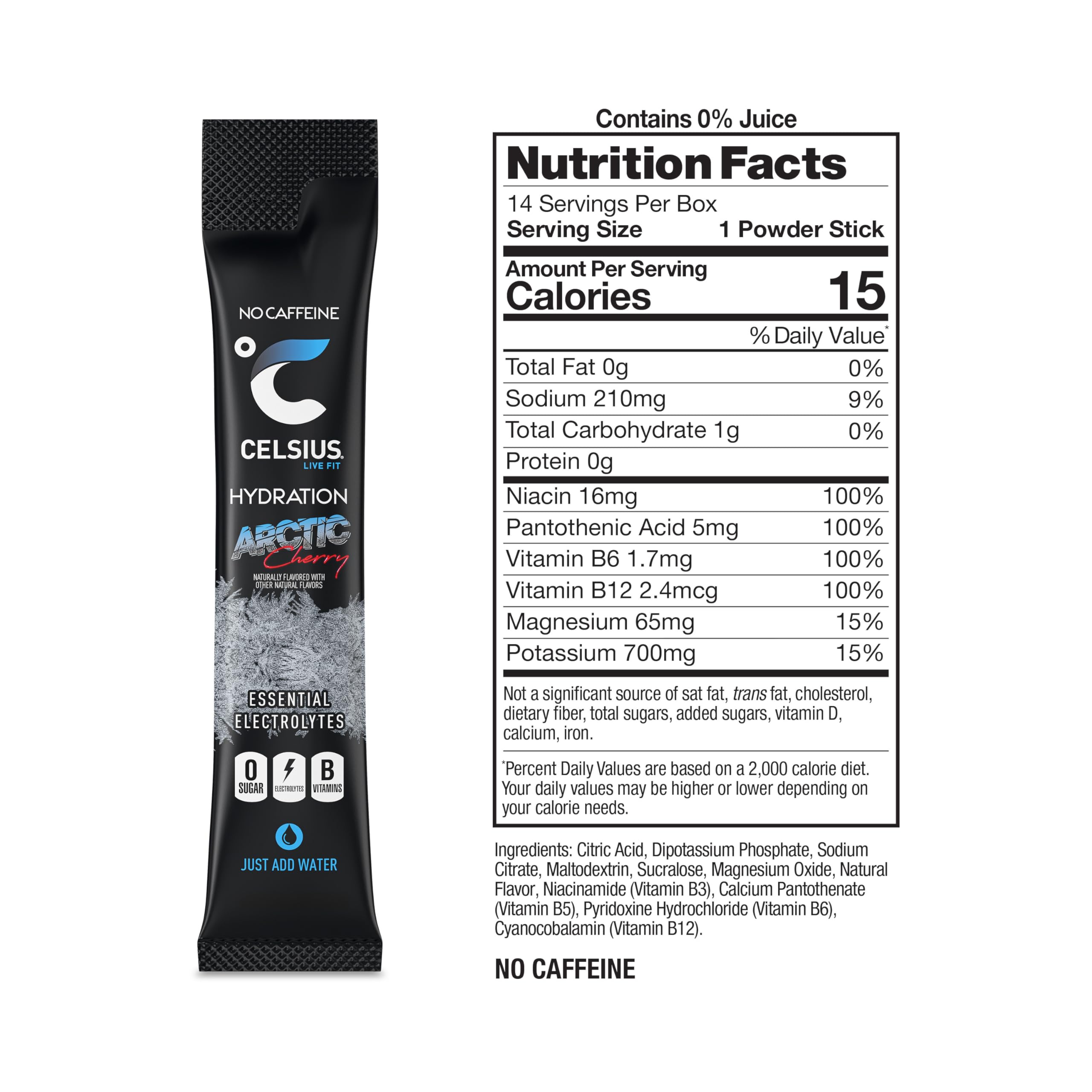 Celsius Hydration™ Blue Razz, Sugar Free Electrolyte Hydration Drink Mix (Pack of 14)