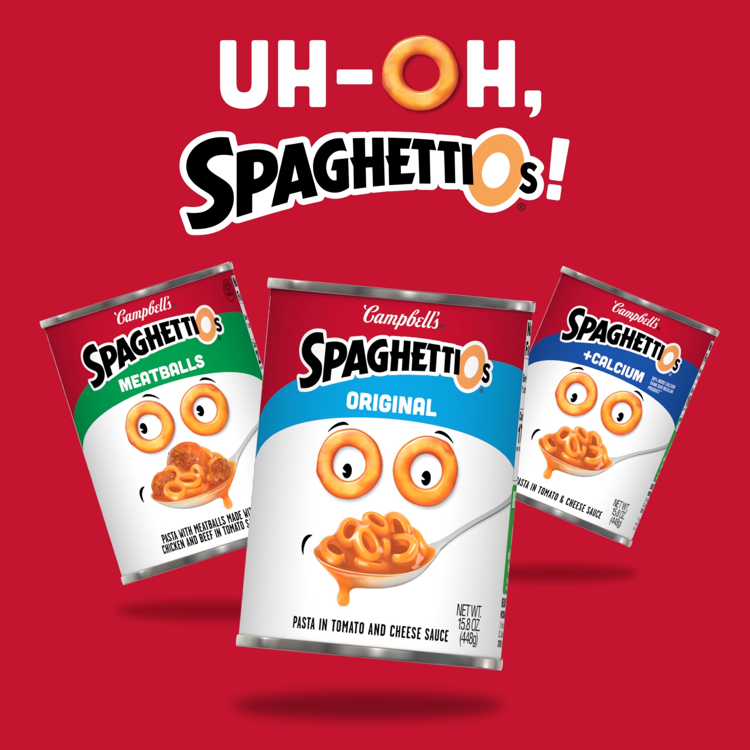 SpaghettiOs Canned Pasta with Meatballs, 15.6 oz Can (12 Pack)