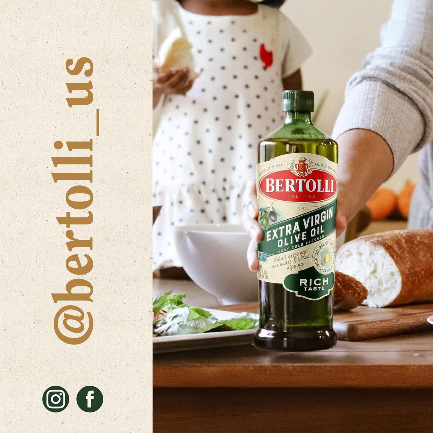 BERTOLLI RICH EXTRA VIRGIN OLIVE OIL 101 OZ (3L)