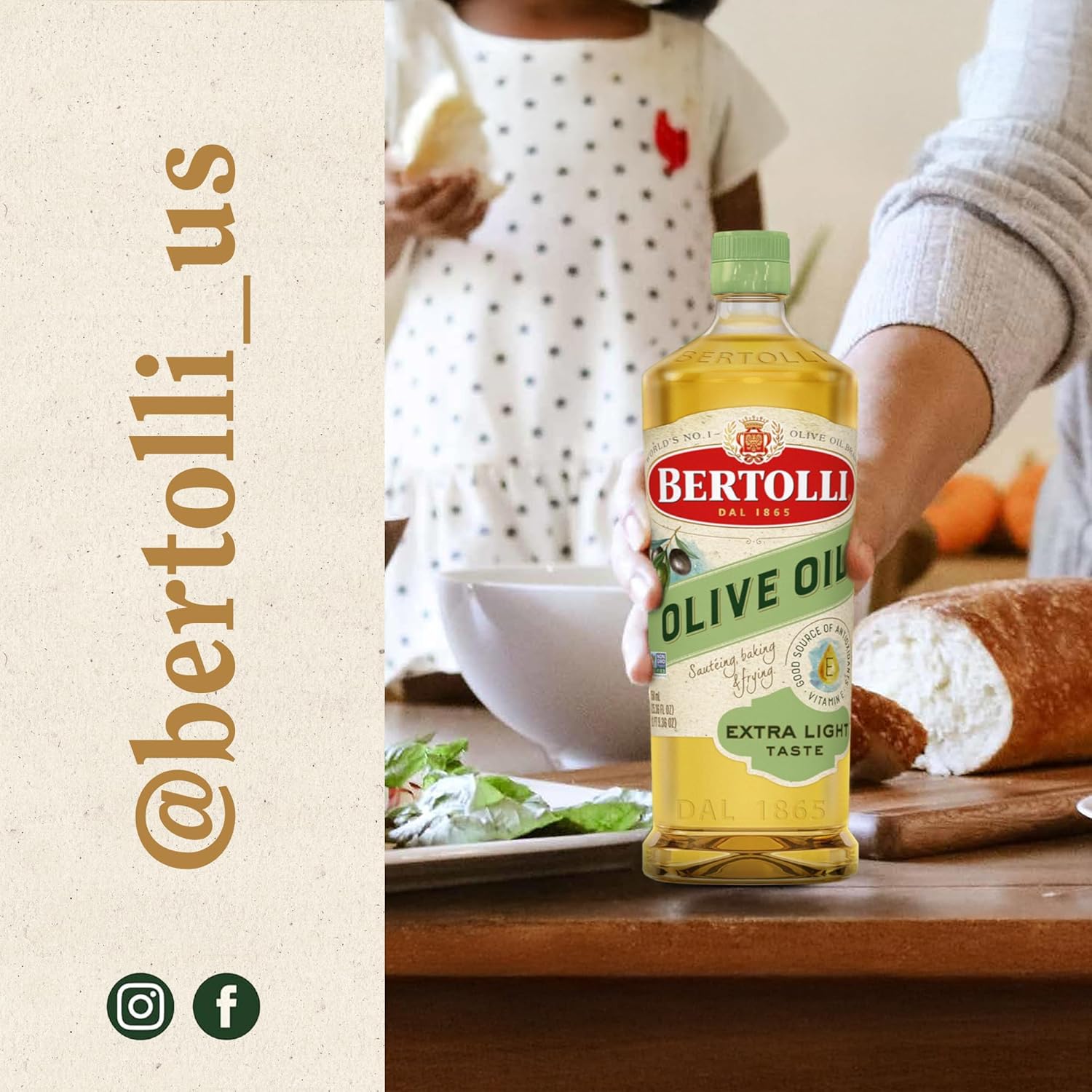 Bertolli Extra Light Tasting Olive Oil, 51-Ounce Bottle