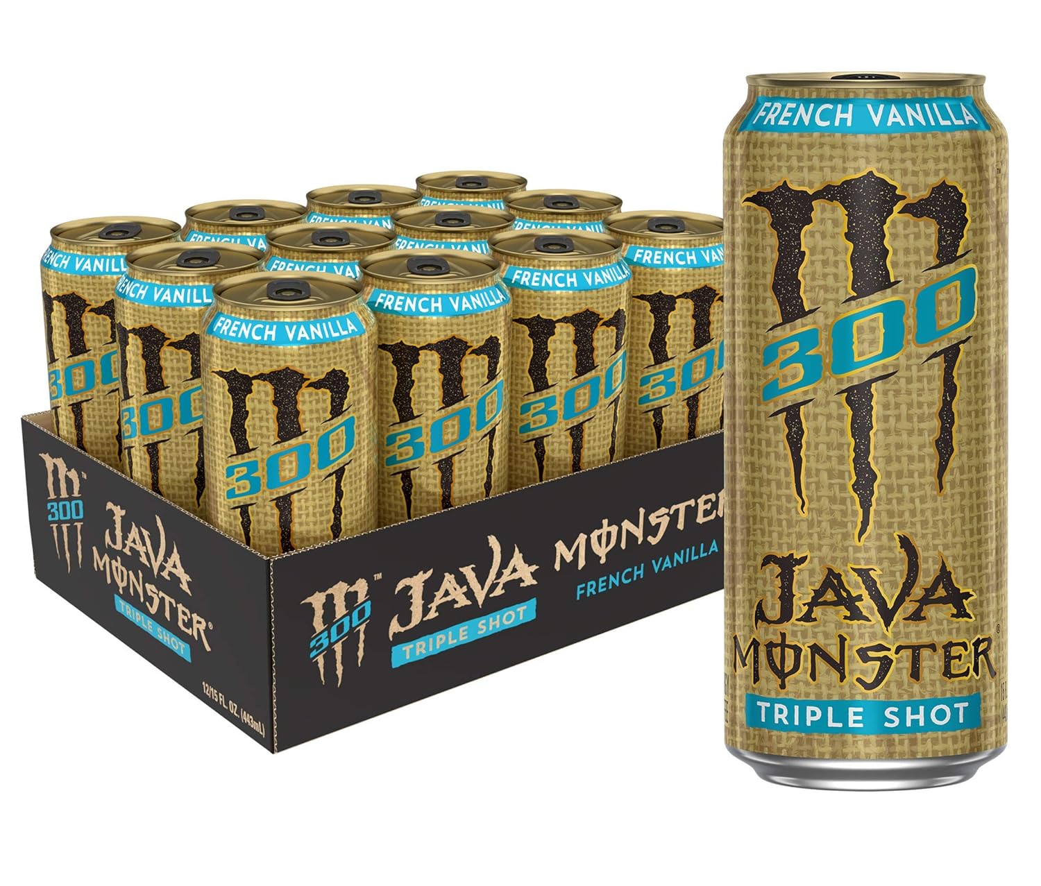 Java Monster Irish Crème, Coffee + Energy Drink, 15 Ounce | Pack of 12