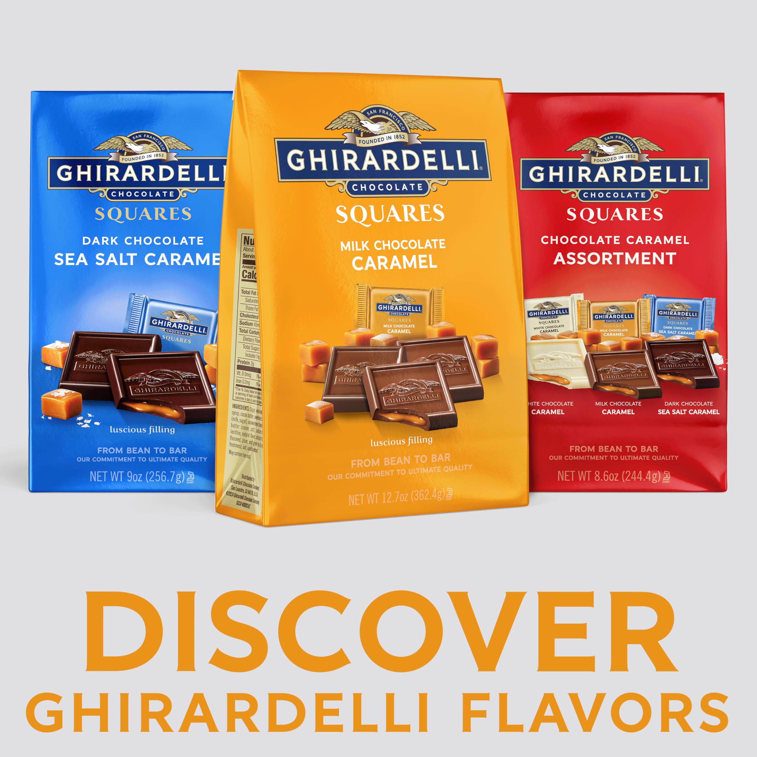 GHIRARDELLI Premium Chocolate Assortment SQUARES Gift Box, 29.6 oz