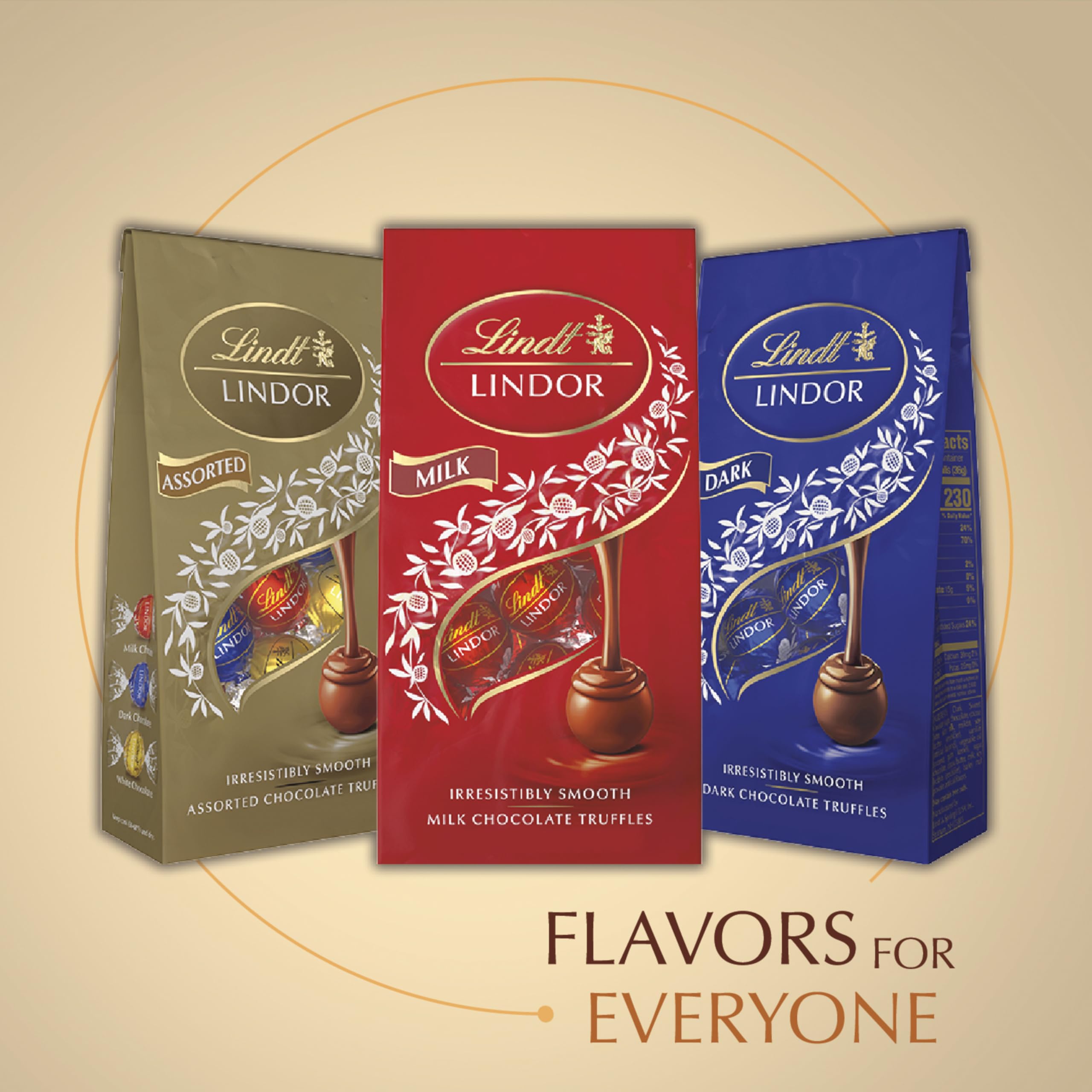 Lindt LINDOR White Chocolate Peppermint Truffles, White Chocolate Candy with Smooth Peppermint Truffle Center, 25.4 oz., 60 Count