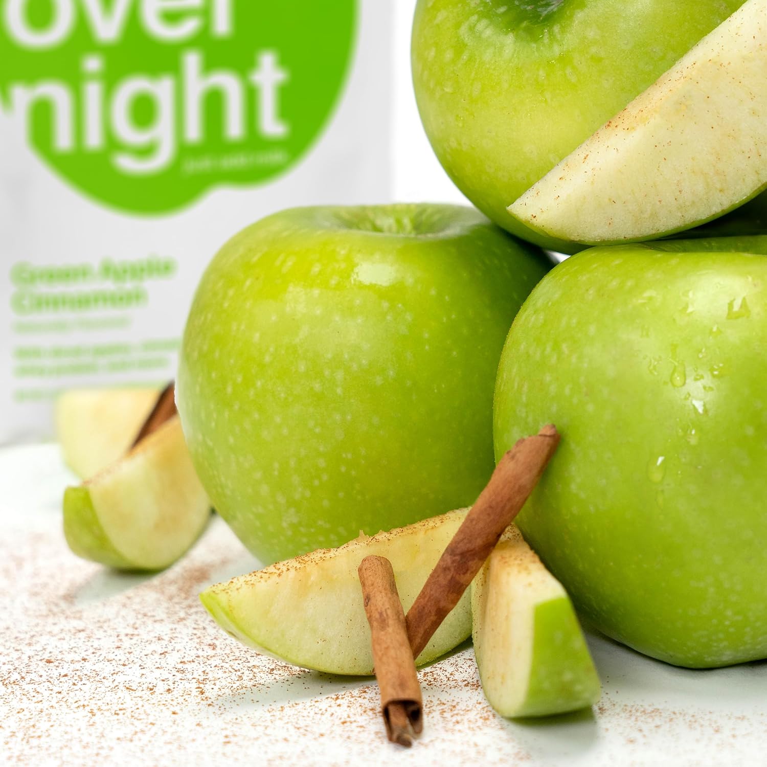 Oats Overnight Green Apple Cinnamon - Overnight Oats with 20g Protein, High Fiber Breakfast Protein Shake - Gluten Free Oatmeal, Non GMO High Protein Oatmeal (2.6 oz per Meal) (8 Pack)