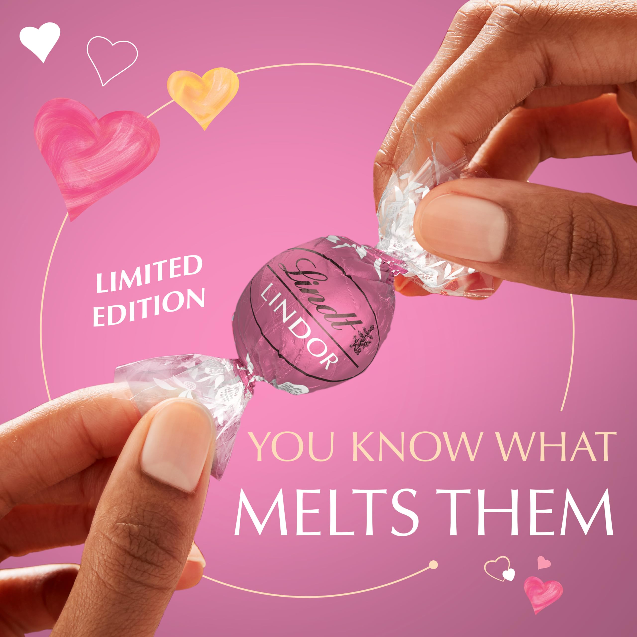 Lindt LINDOR White Chocolate Peppermint Truffles, White Chocolate Candy with Smooth Peppermint Truffle Center, 25.4 oz., 60 Count