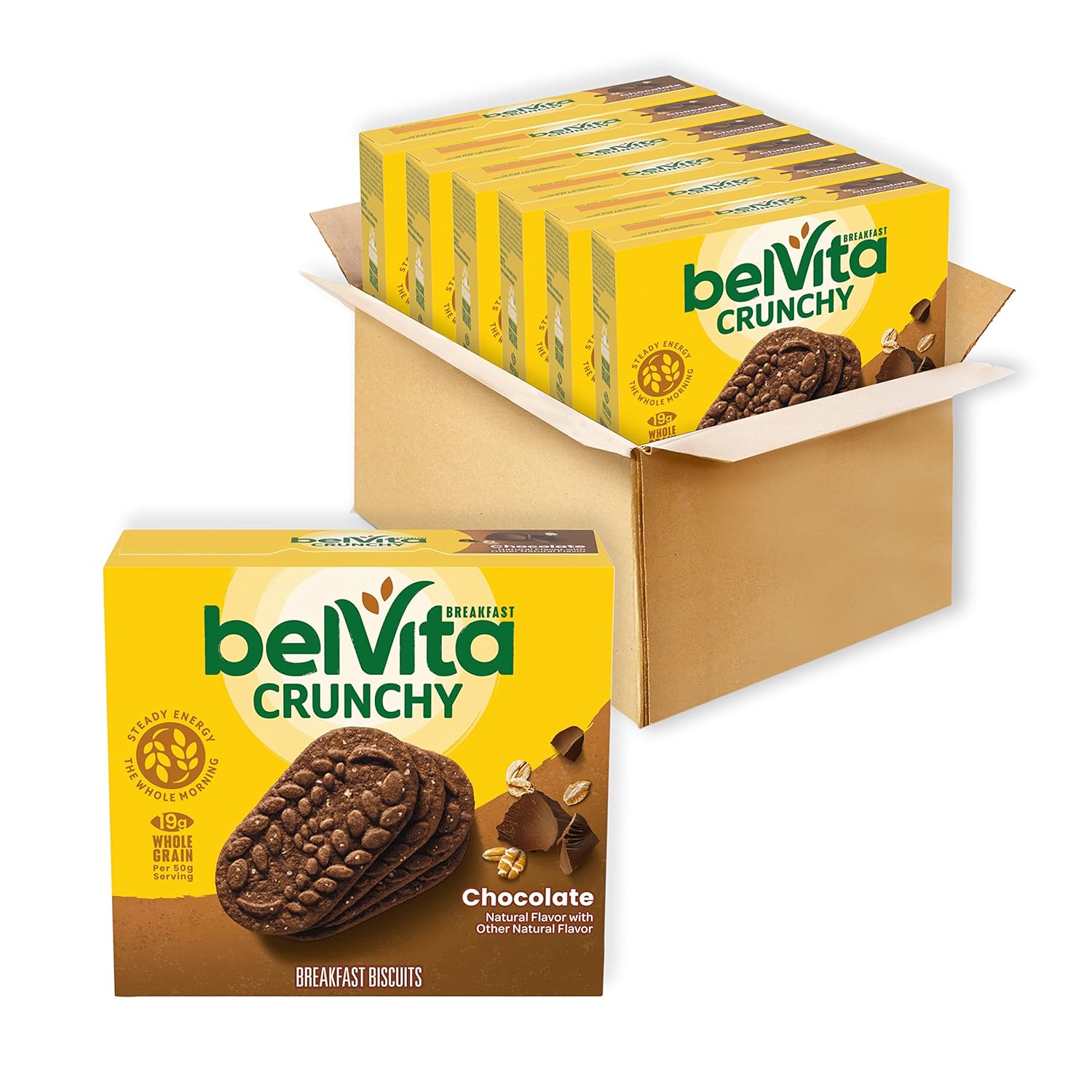 belVita Breakfast Bars Biscuits Variety Pack, 4 Flavors, 30 Total Packs, 6 Boxes (4 Biscuits Per Pack)