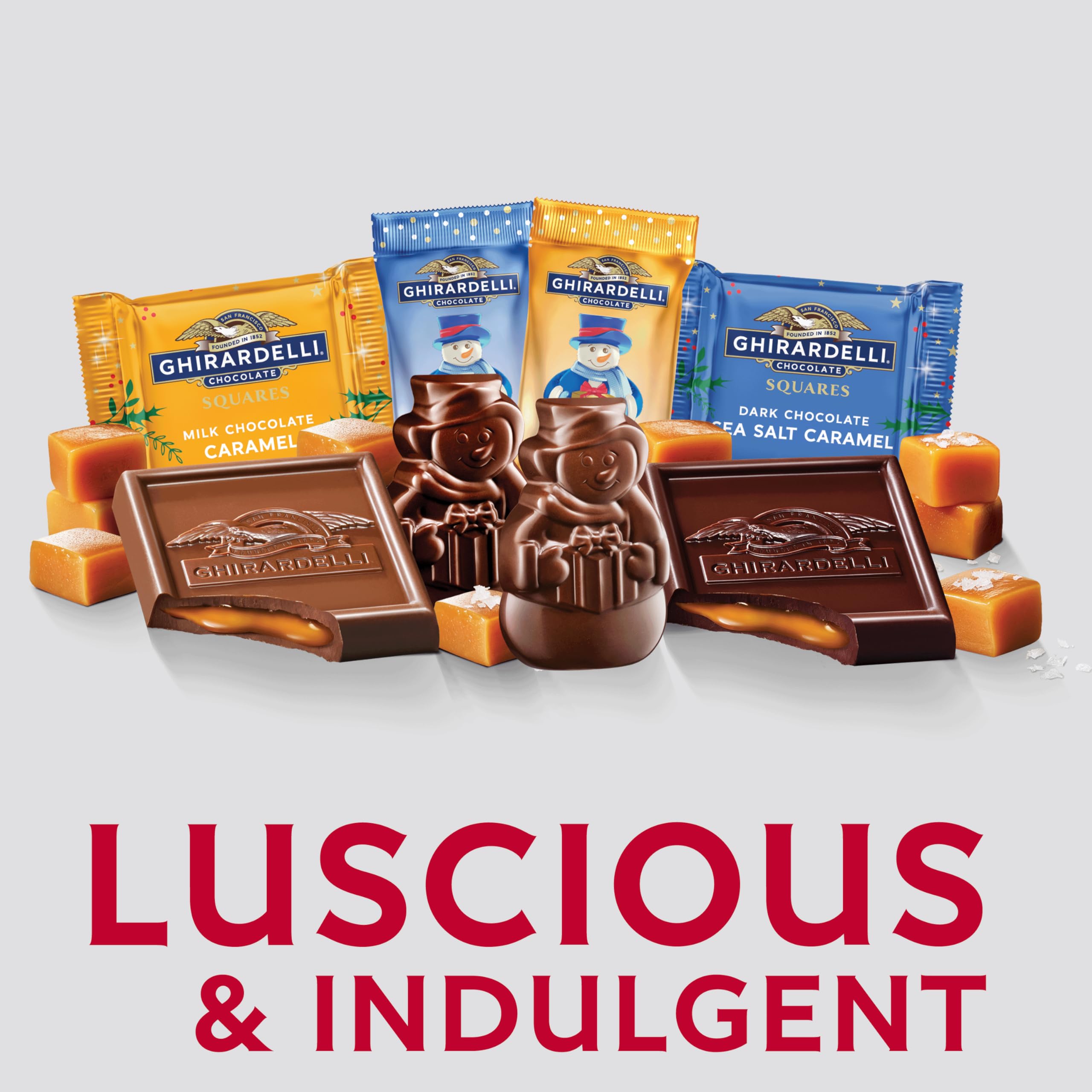 GHIRARDELLI Premium Chocolate Assortment SQUARES Gift Box, 29.6 oz