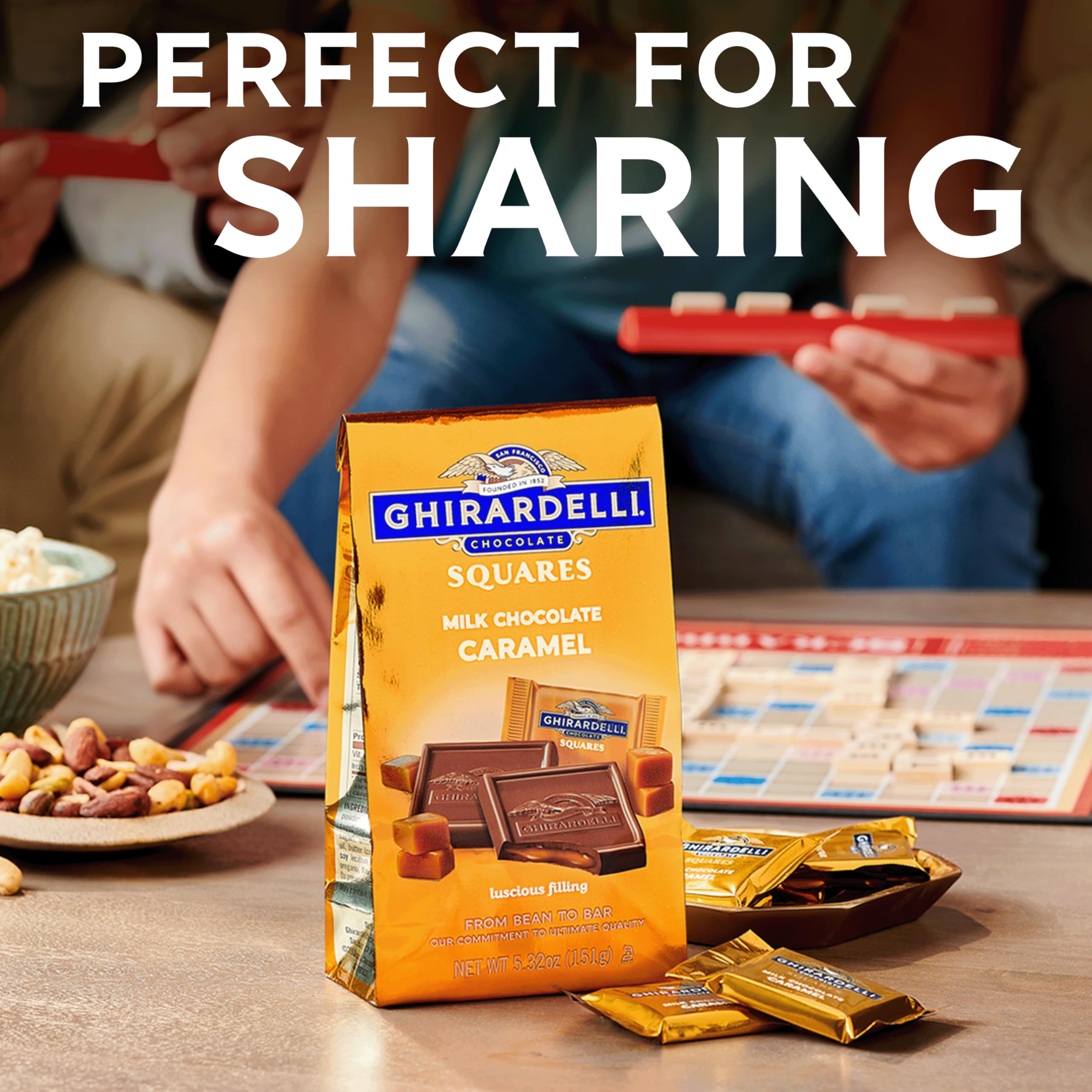 GHIRARDELLI Premium Chocolate Assortment SQUARES Gift Box, 29.6 oz