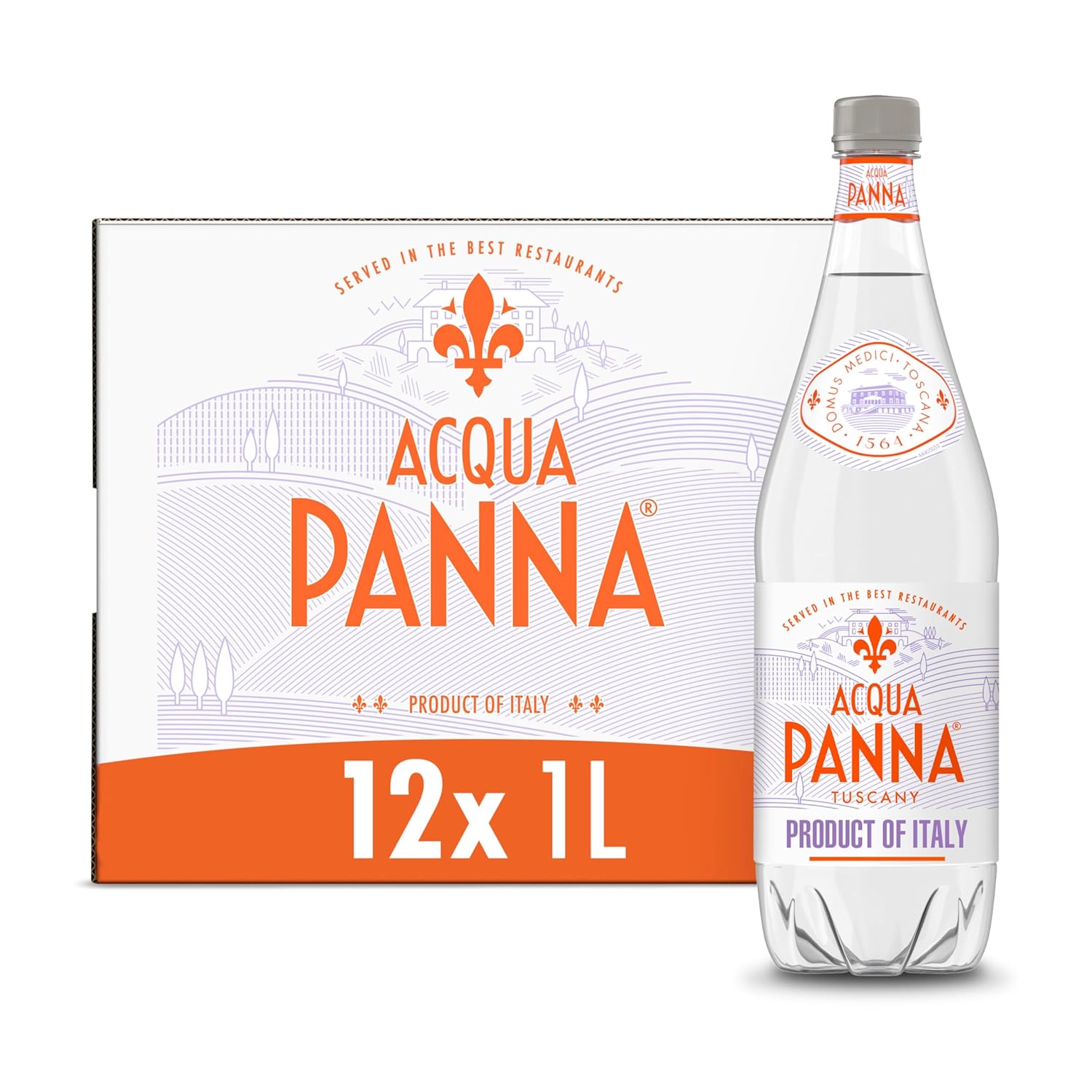 Acqua Panna Natural Spring Water, 16.9 Fl Oz (Pack of 15) Plastic Water Bottles
