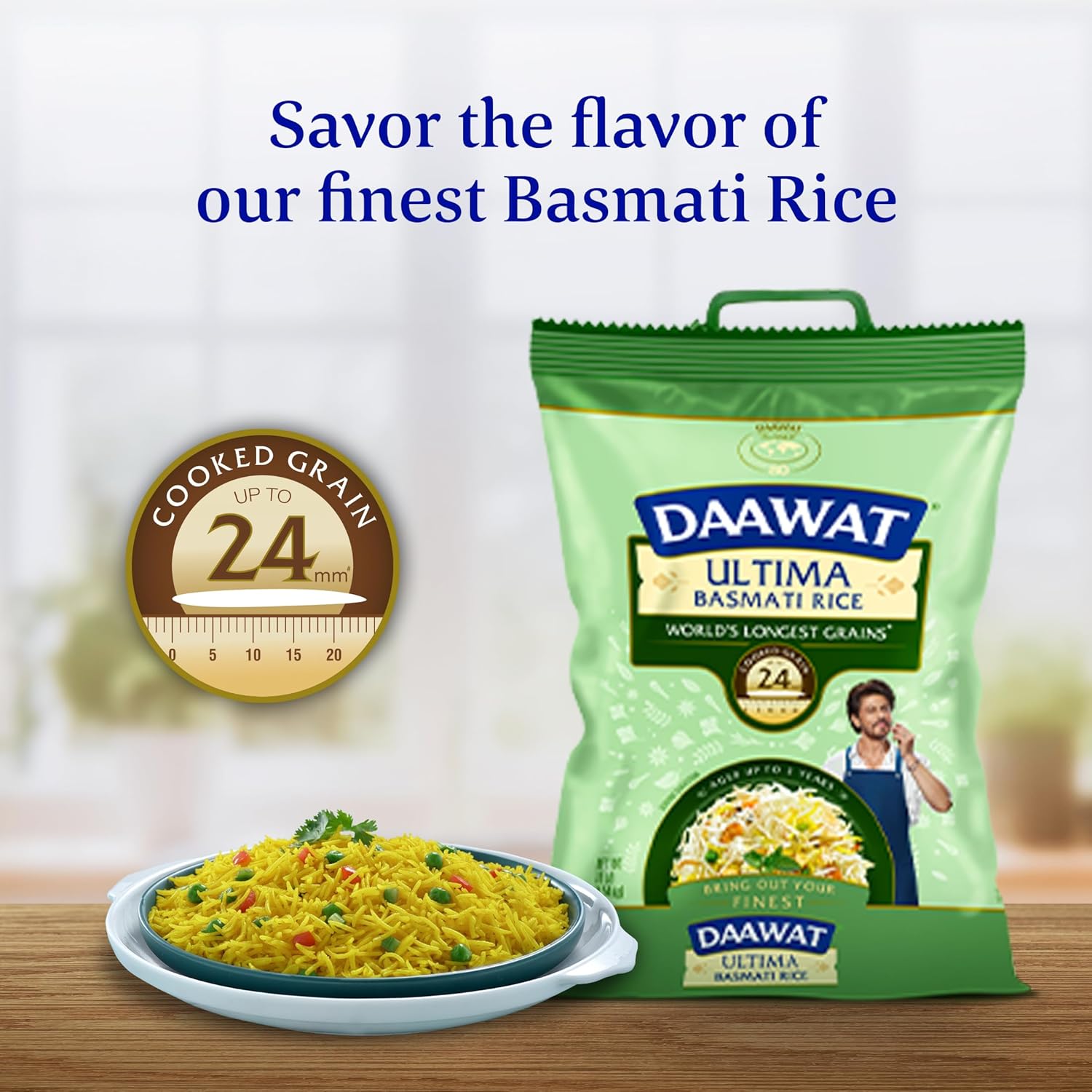 Daawat Ultima Basmati White Rice - Authentic Extra Long Grain Basmati Rice - 10 lb Bag