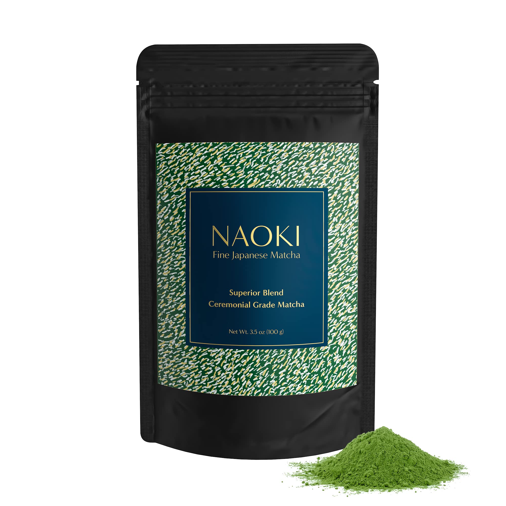 Naoki Matcha Superior Ceremonial Blend – Authentic Japanese First Harvest Ceremonial Grade Matcha Green Tea Powder from Uji, Kyoto (40g / 1.4oz)