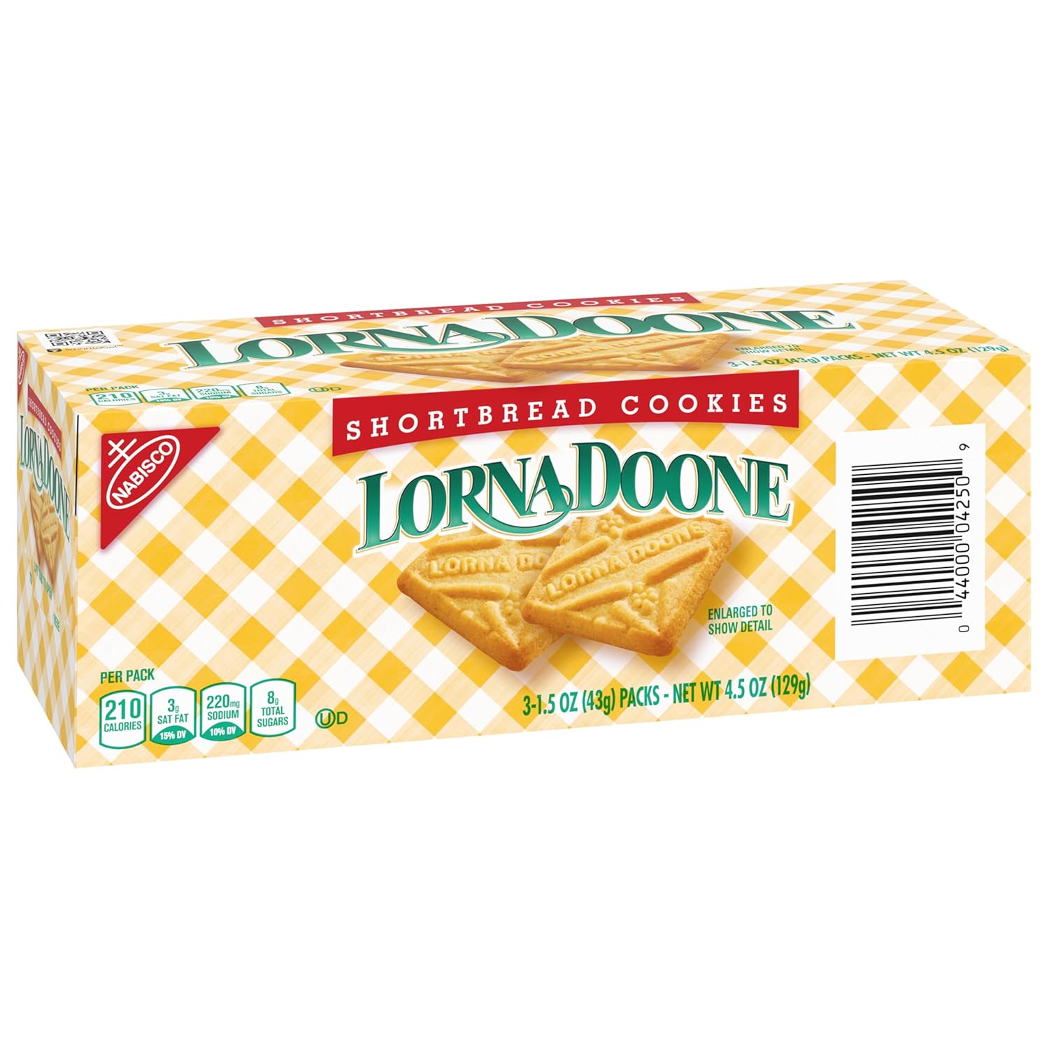 Lorna Doone Shortbread Cookies, 36 Snack Packs (6 Cookies Per Pack, 12 Boxes)