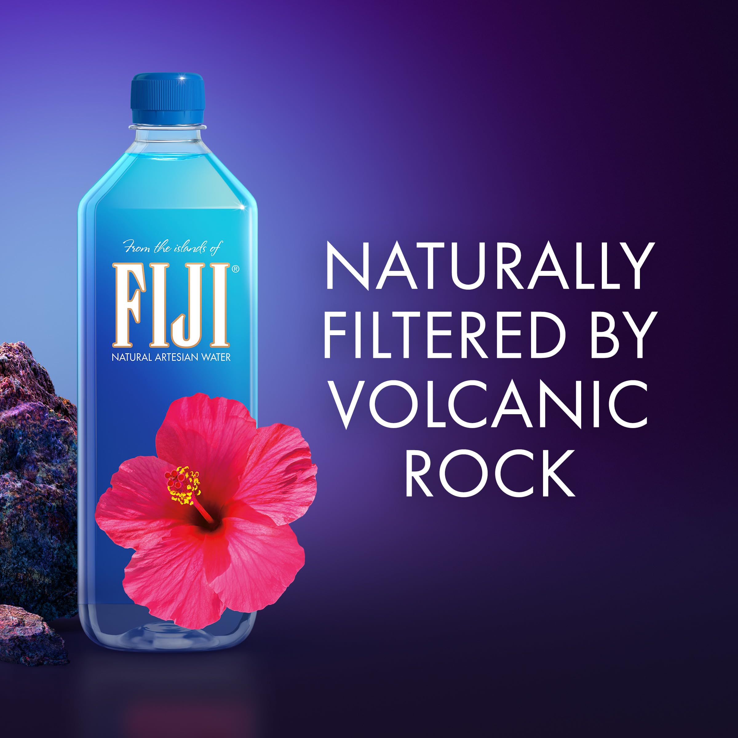 FIJI Natural Artesian Bottled Water 1.5 Liters / 50.7 Fl Ounce (Pack of 12) - 100% Natural Electrolytes