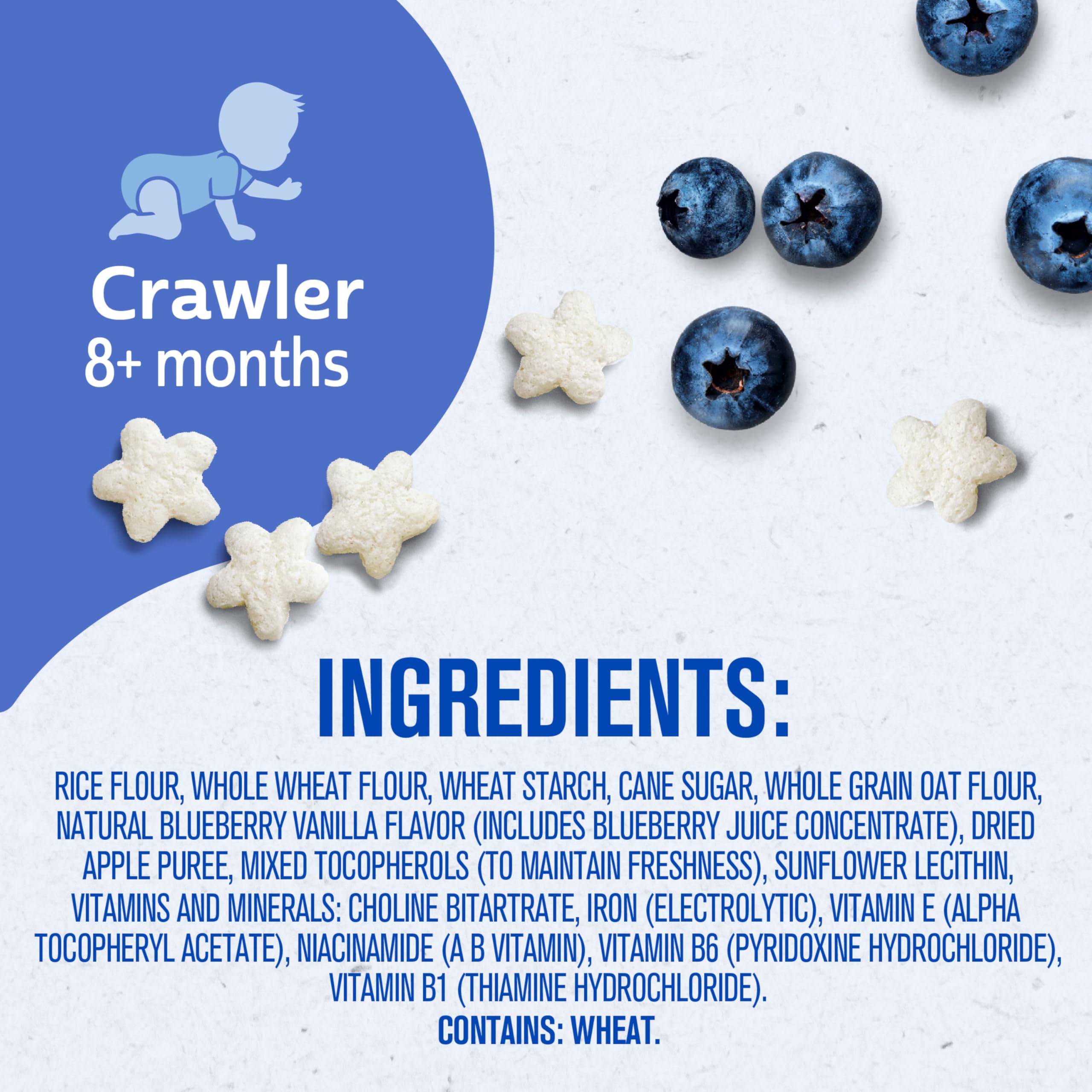 Gerber Baby Snacks Puffs, Blueberry, 1.48 Ounce (Pack of 6)