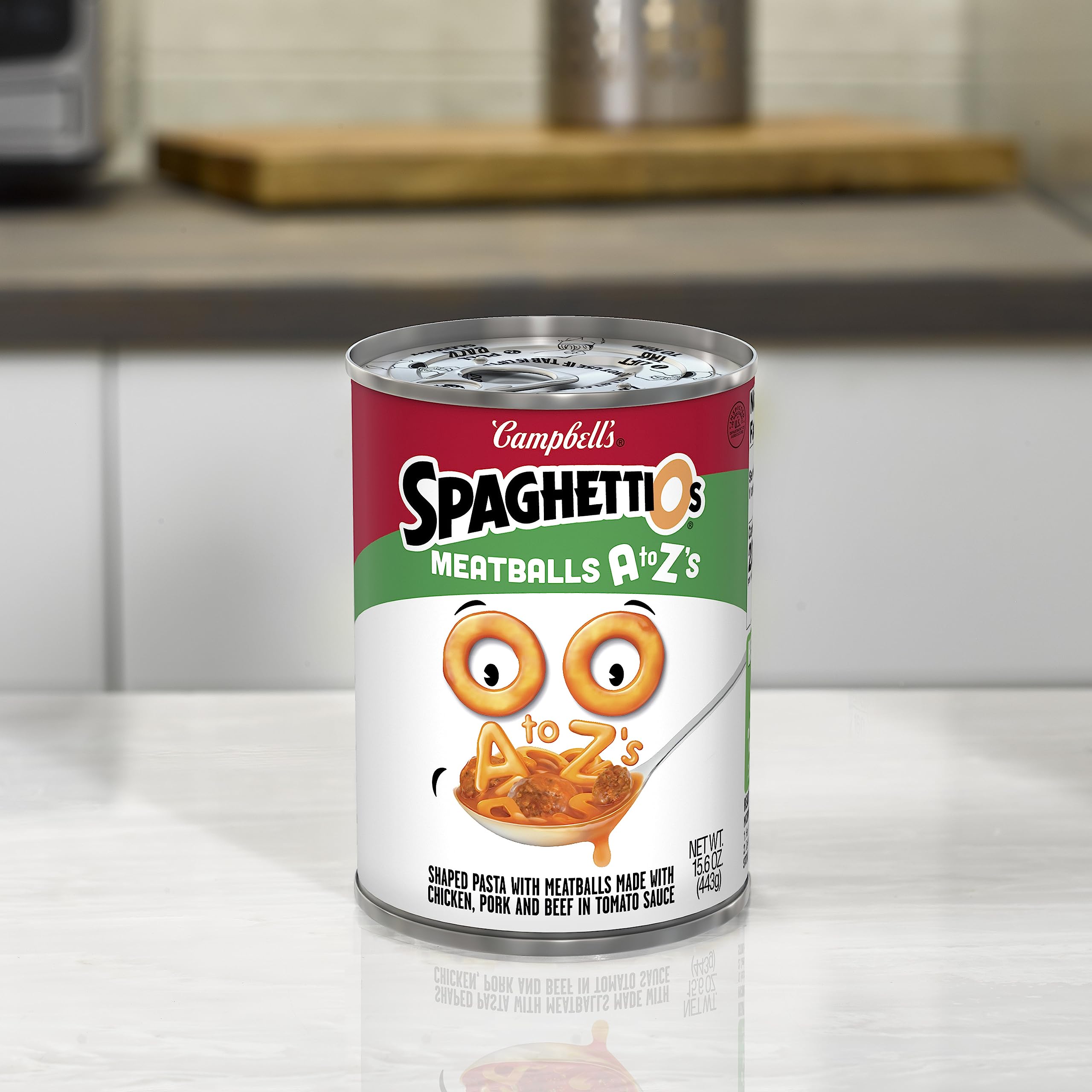 SpaghettiOs Canned Pasta with Meatballs, 15.6 oz Can (12 Pack)