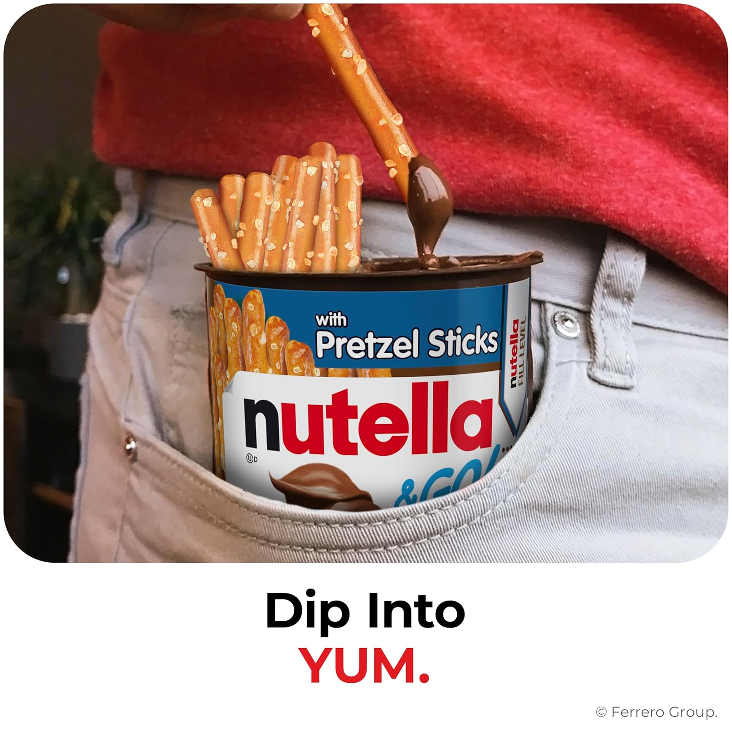 Nutella & GO! Bulk 24 Pack, Hazelnut and Cocoa Spread with Pretzel Sticks, Stocking Stuffers, Snack Cups, 1.9 oz Each