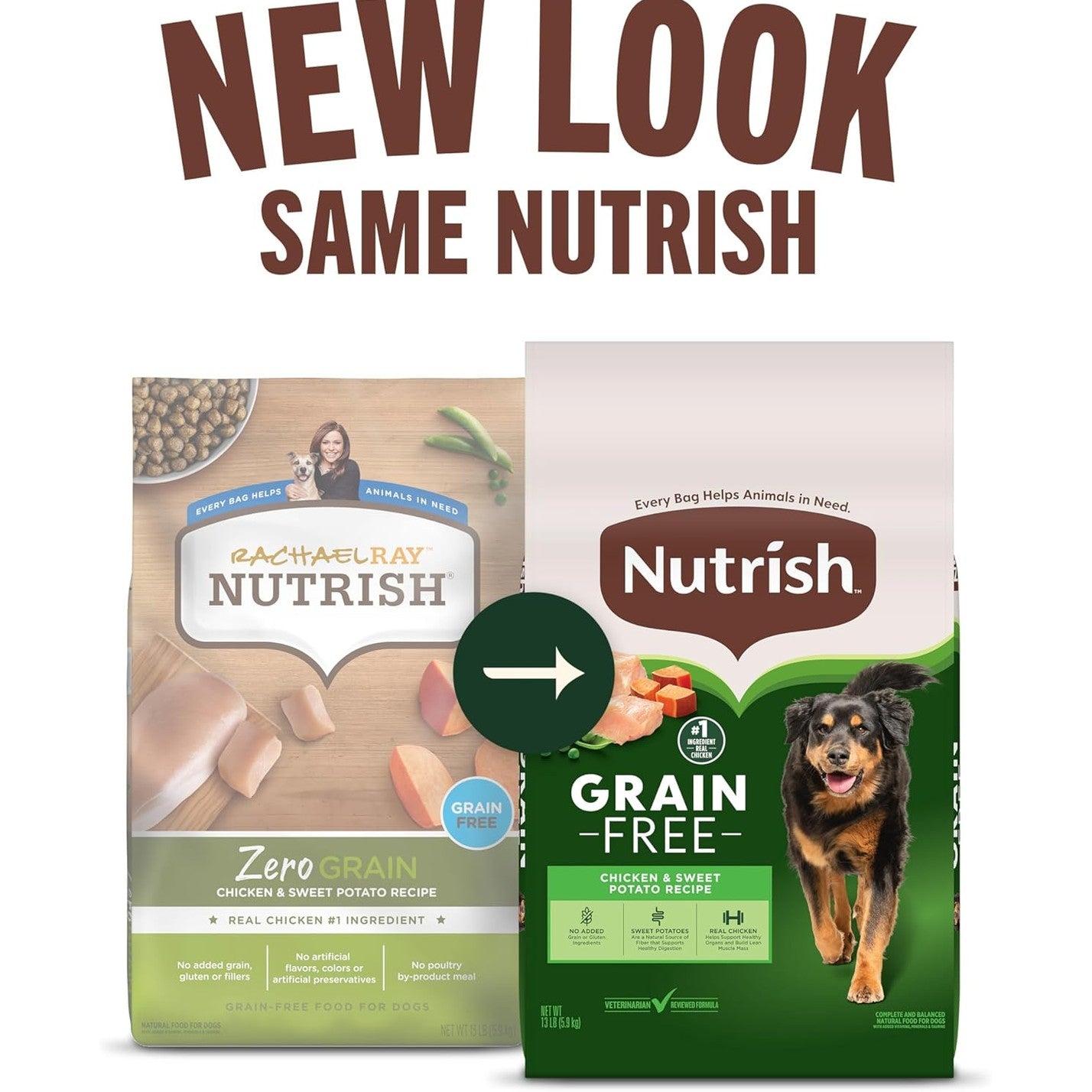 Nutrish Grain Free Chicken & Sweet Potato Recipe Dry Dog Food, 13 lb. Bag, Packaging May Vary (Rachael Ray)