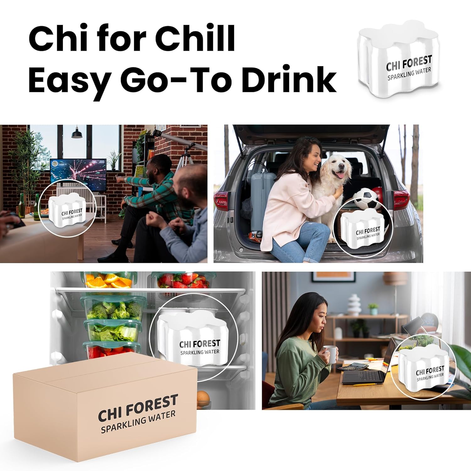 CHI FOREST Lychee Fizzy Sparkling Water (11.16 oz* 24)