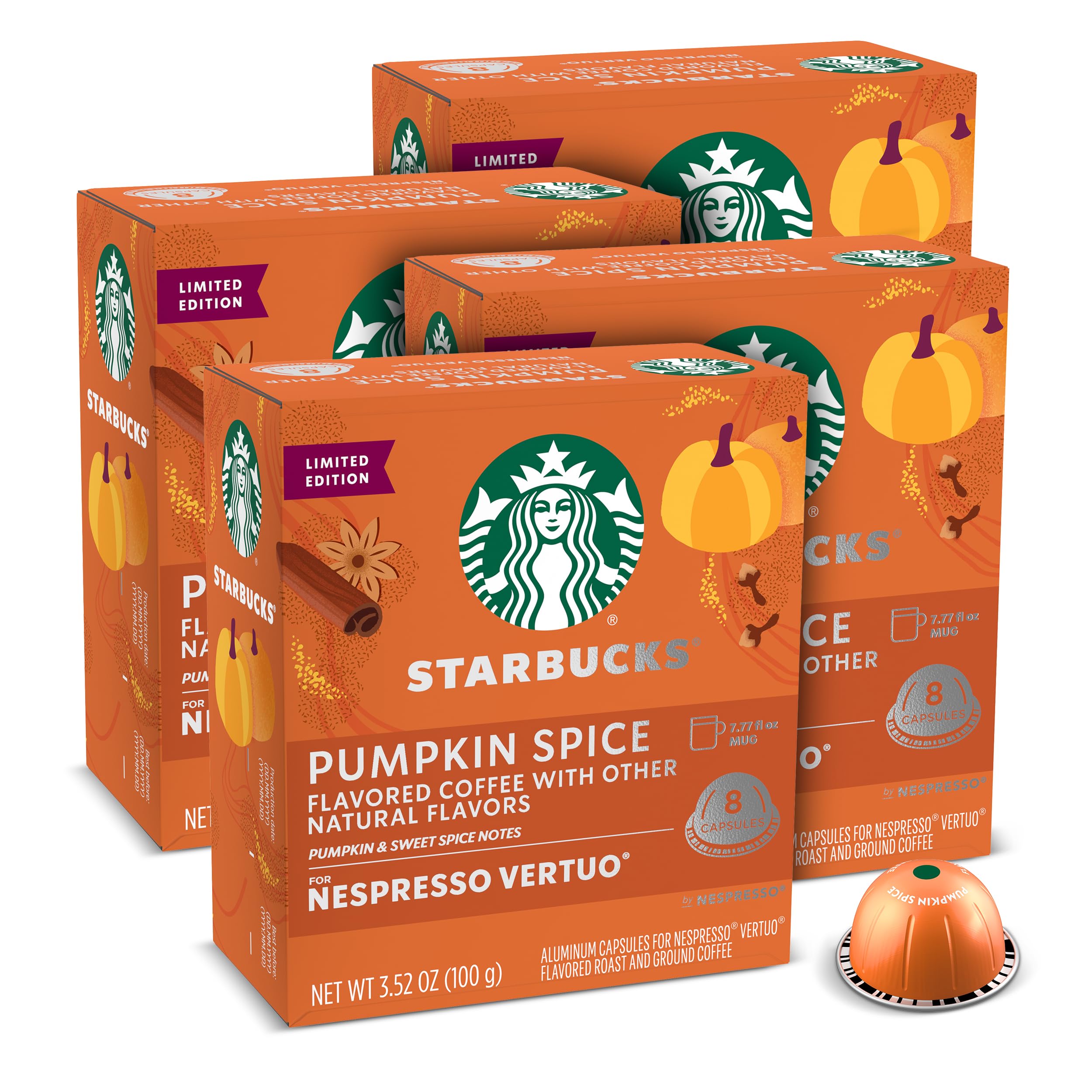 Starbucks by Nespresso Vertuo, Pike Place, Medium Roast Coffee 32-count Coffee Pods, Brews 7.8 oz.