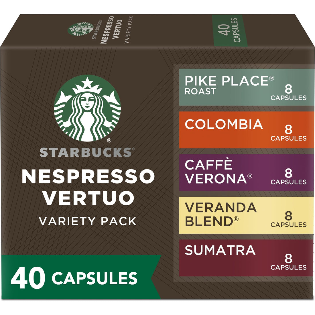 Starbucks by Nespresso Vertuo, Pike Place, Medium Roast Coffee 32-count Coffee Pods, Brews 7.8 oz.