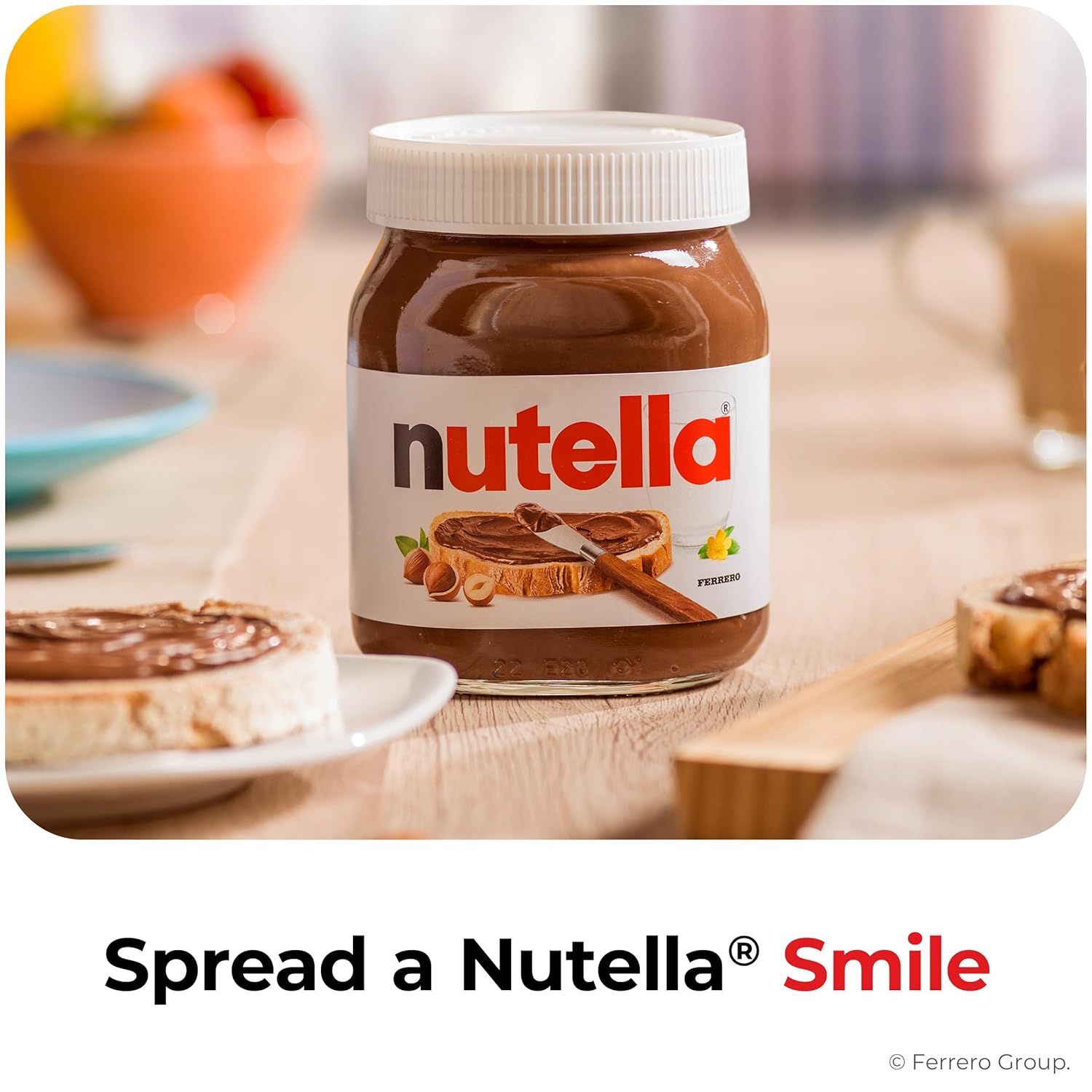Nutella Hazelnut Spread with Cocoa for Breakfast, Bulk 120 Pack Mini Cups, 0.52 oz Each, Holiday Baking and Desserts