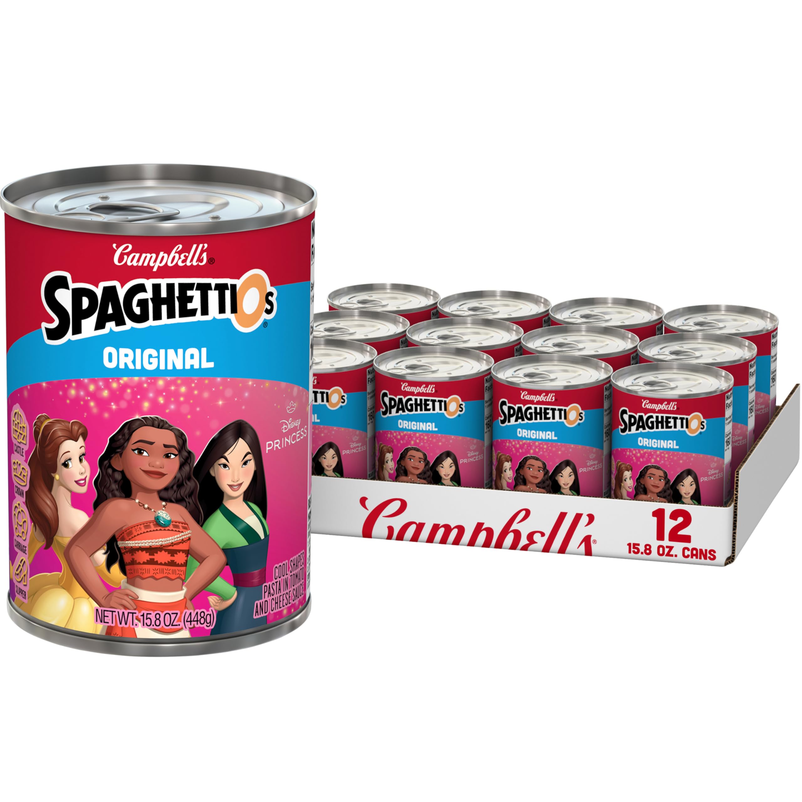 SpaghettiOs Canned Pasta with Meatballs, 15.6 oz Can (12 Pack)