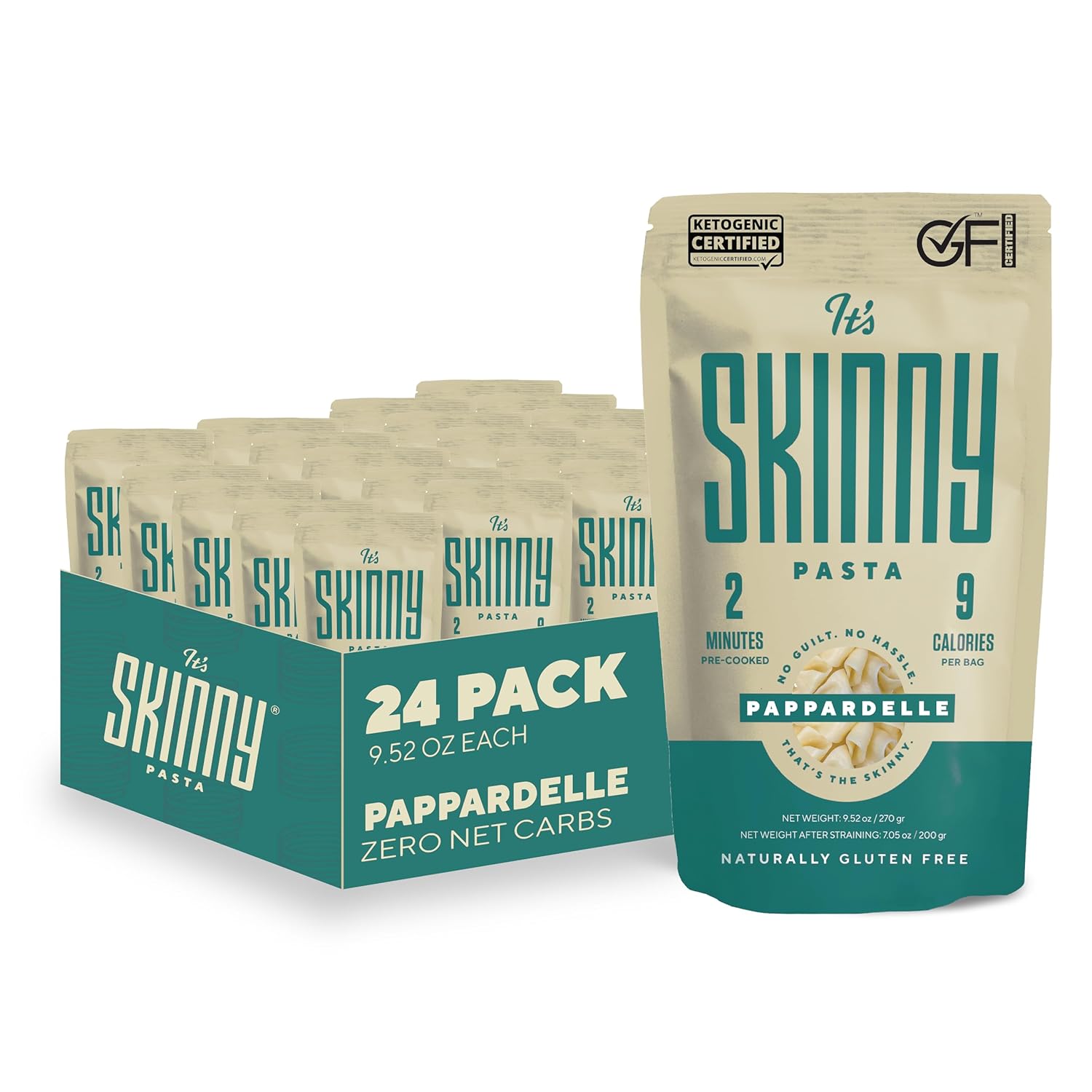 It’s Skinny Angel Hair Pasta – Low Carb Pasta, Gluten Free, Keto & Vegan-Friendly, Shirataki Konjac, Sugar-Free, High in Fiber, Only 4.5 Calories Per Serving, Ready in 2 Minutes (6 Packs)