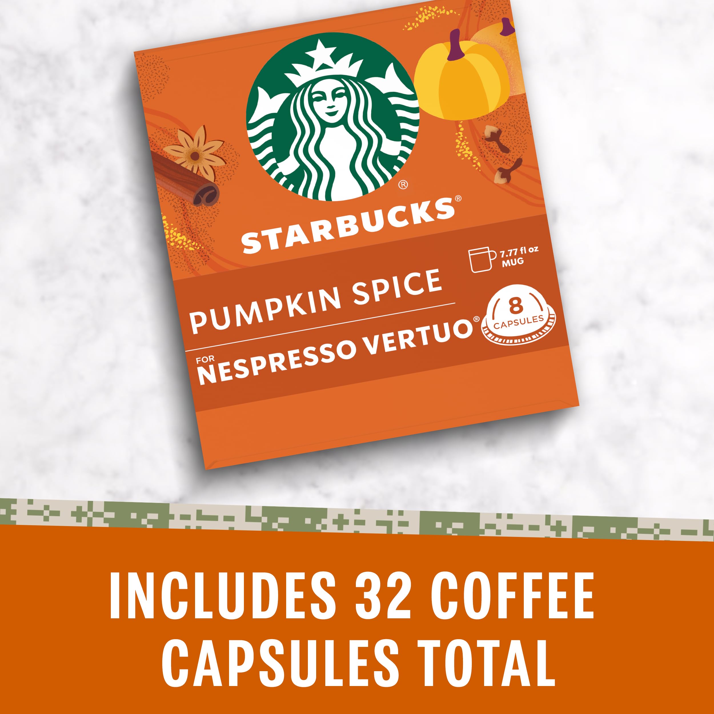 Starbucks by Nespresso Vertuo, Pike Place, Medium Roast Coffee 32-count Coffee Pods, Brews 7.8 oz.