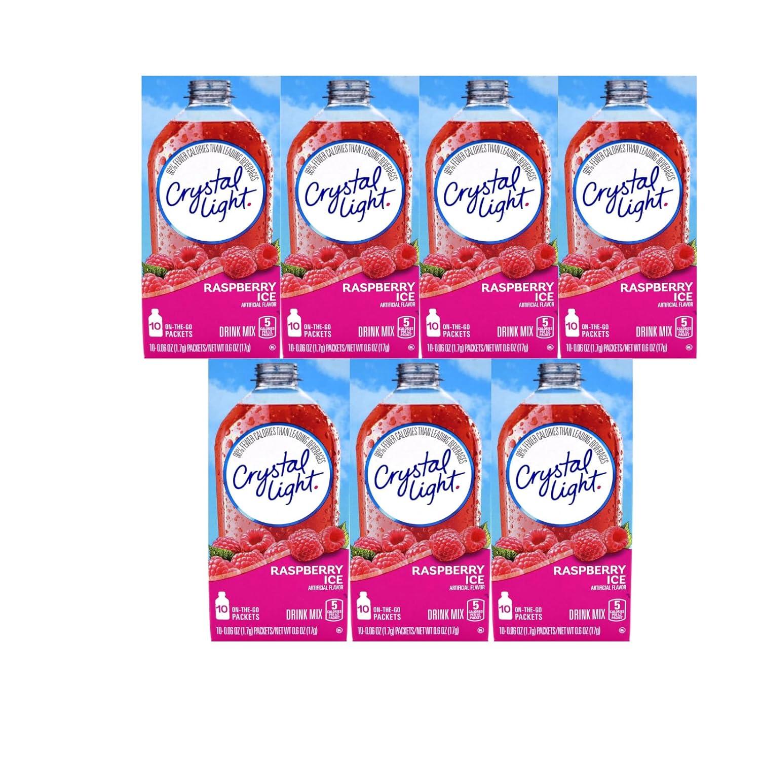 Crystal Light Pink Lemonade Drink Mix (8-Quart), 1.9-Ounce Canisters (Pack of 4)