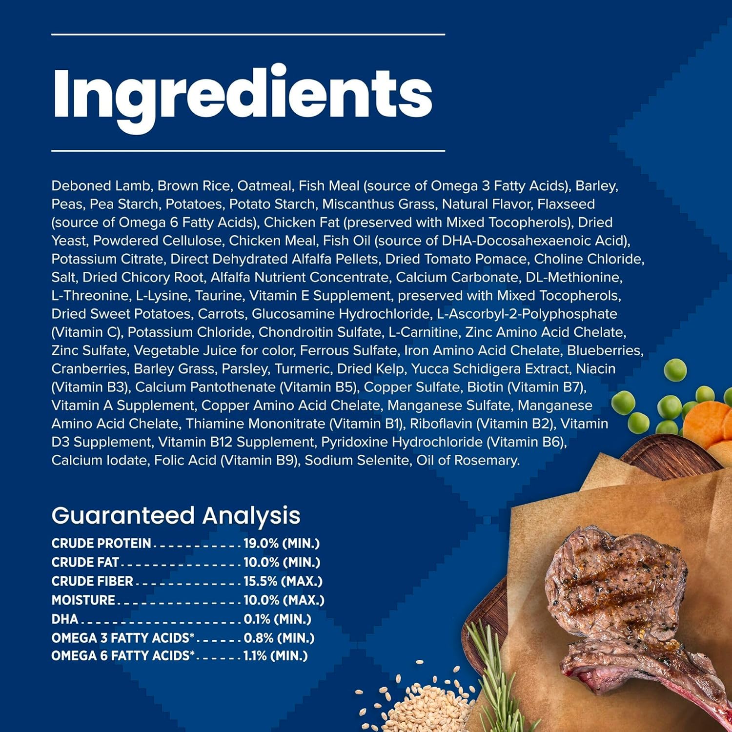 Blue Buffalo Life Protection Formula with LifeSource Bits, Senior 7+ Dry Dog Food, Lamb and Brown Rice Recipe, Natural Food for Dogs, 30 lb. Bag