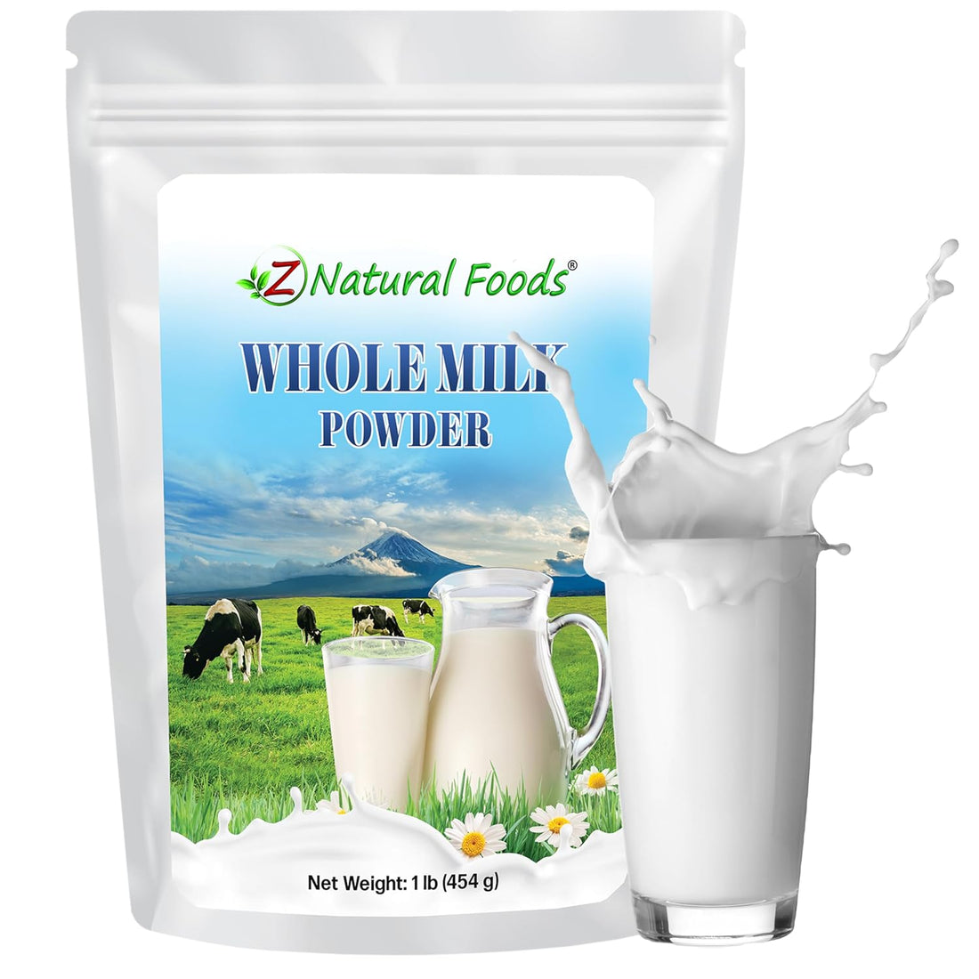 Z Natural Foods Premium Whole Milk Powder - Powdered Milk for Baking, Cooking, Drinks - Dry Milk Powder, Pasteurized, Non-GMO, Gluten-Free, Kosher-Certified, 5 lbs
