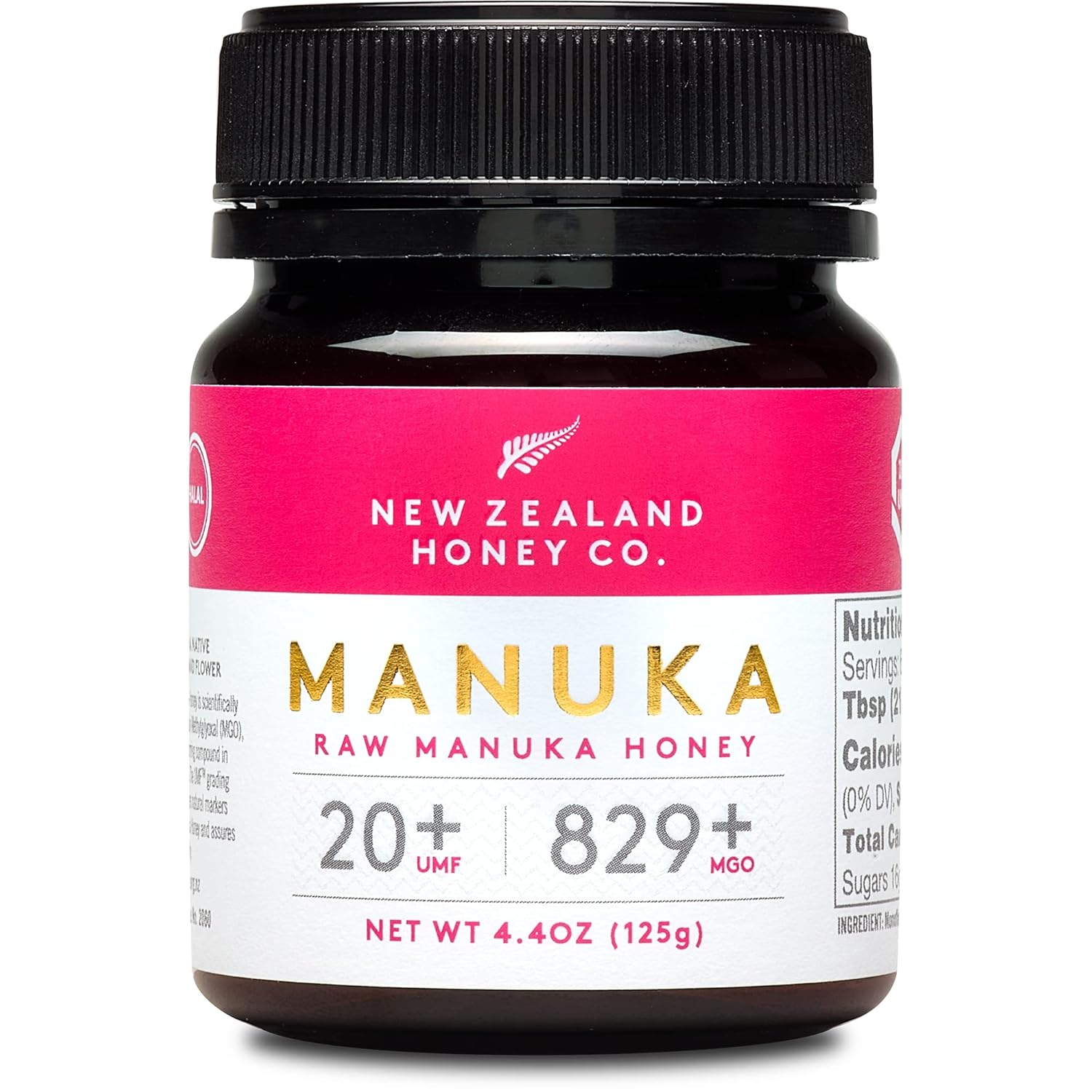 New Zealand Honey Co. Raw Manuka Honey UMF 20+ / MGO 829+ | UMF Certified | 4.4oz | Medical Grade Raw Honey