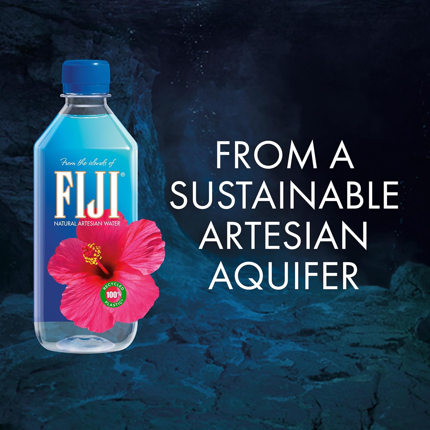 FIJI Natural Artesian Bottled Water 500mL / 16.9 Fl Ounce (Pack of 24) - 100% Natural Electrolytes