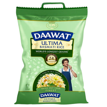 Daawat Ultima Basmati White Rice - Authentic Extra Long Grain Basmati Rice - 10 lb Bag