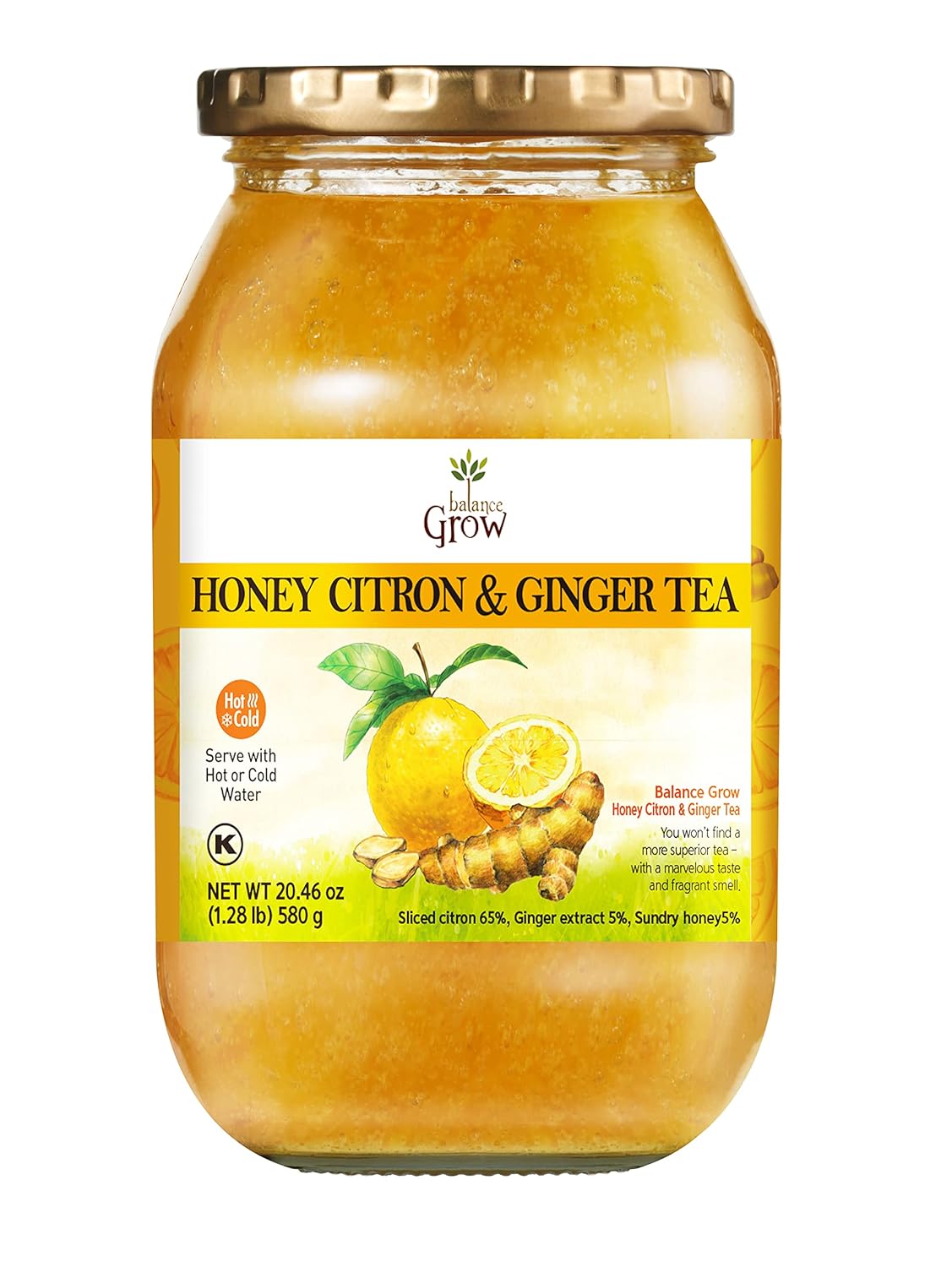 Balance Grow Honey Citron & Ginger Tea 20.46 oz (1.28 lbs)