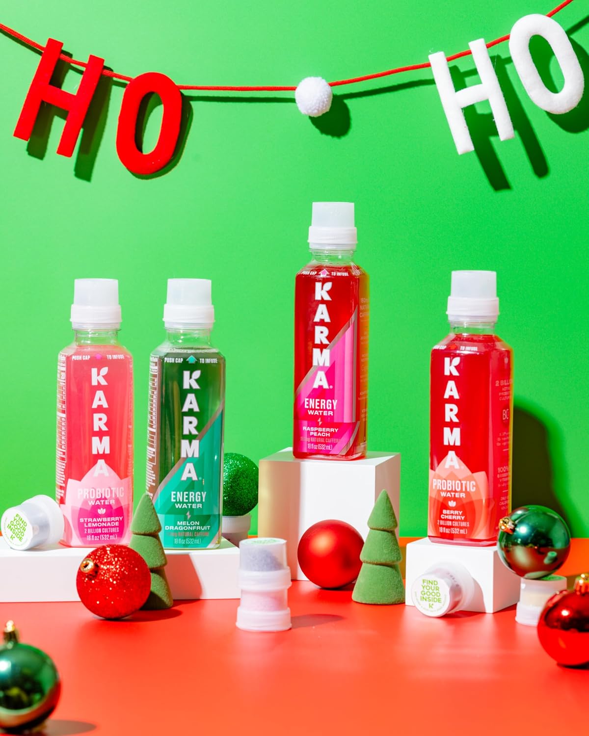 Karma Probiotic Water - 12 Pack, Berry Cherry Drink - Immune & Gut Health Support