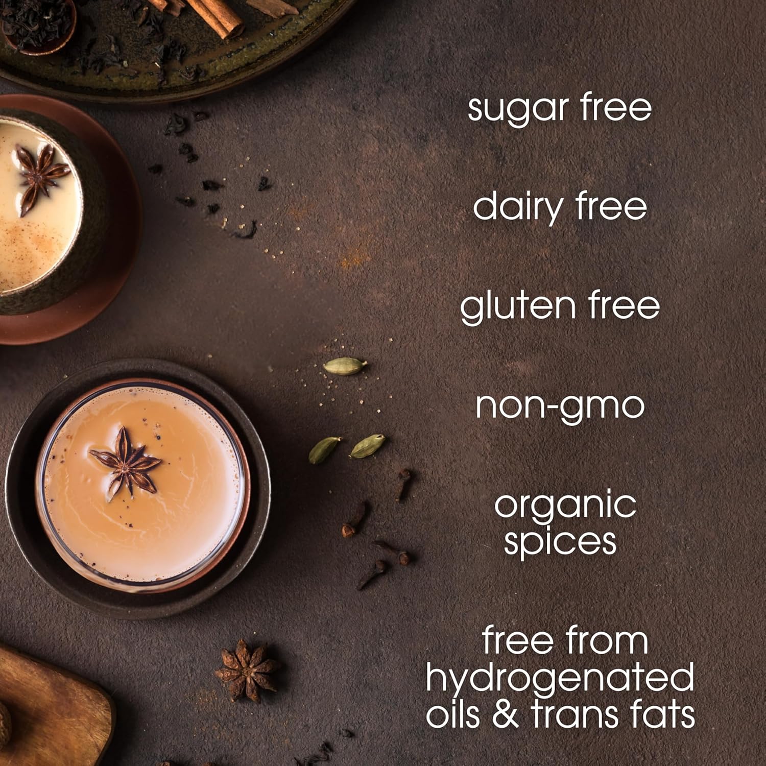 Orca Spice Reduced Calorie Chai Tea Latte Mix, 47.6 Oz, Black Tea, Organic Spices, Sugar Free, Dairy Free, Serve Hot or Cold, Just Add Water or Milk, 56 Servings, Perfect for Food Service