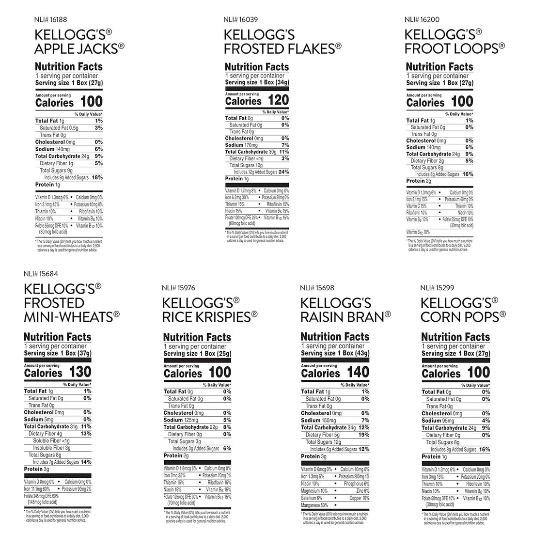 Kellogg's Cold Breakfast Cereal, Bulk Pantry Staples, Kid Snacks, Variety Pack (48 Boxes)
