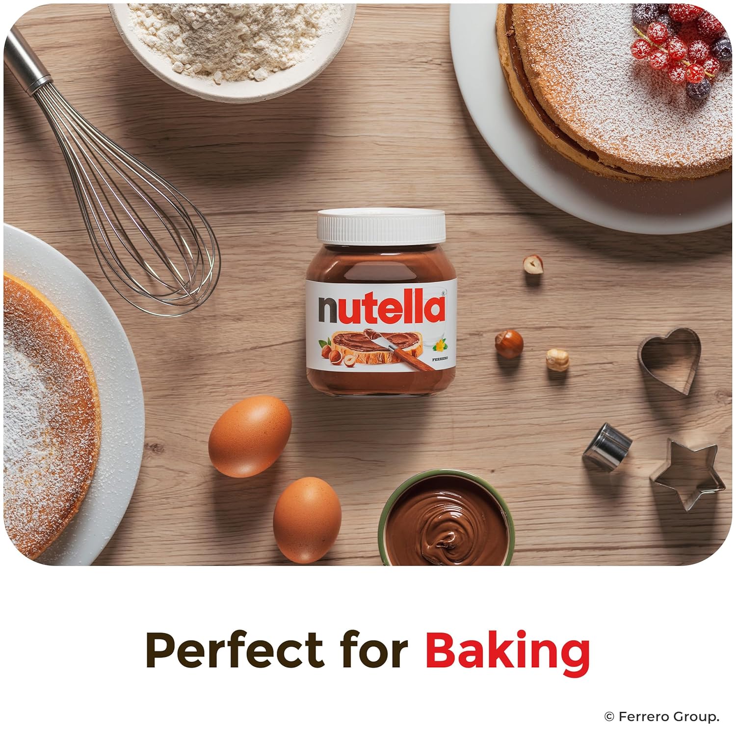 Nutella Hazelnut Spread with Cocoa for Breakfast, Bulk 120 Pack Mini Cups, 0.52 oz Each, Holiday Baking and Desserts