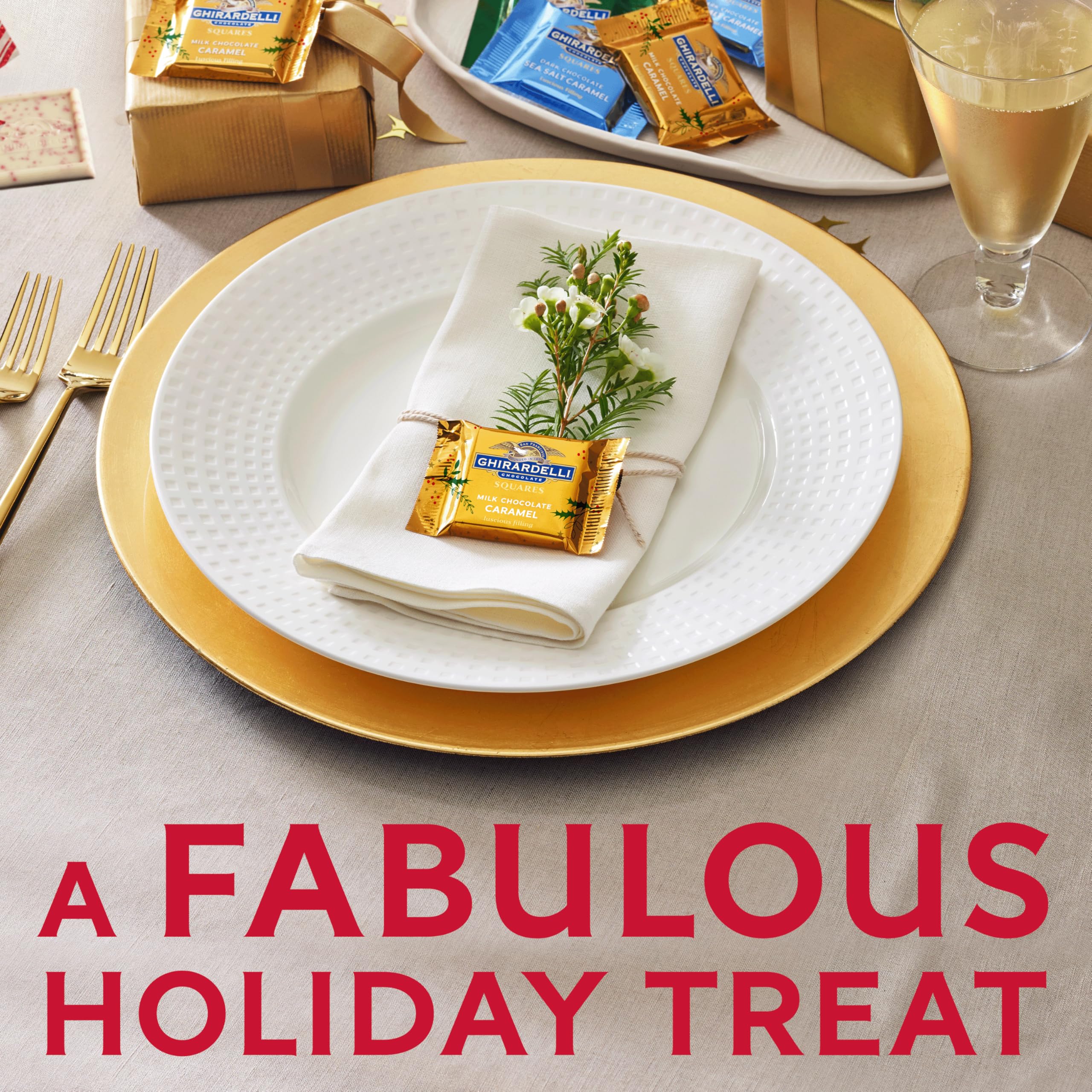 GHIRARDELLI Premium Chocolate Assortment SQUARES Gift Box, 29.6 oz