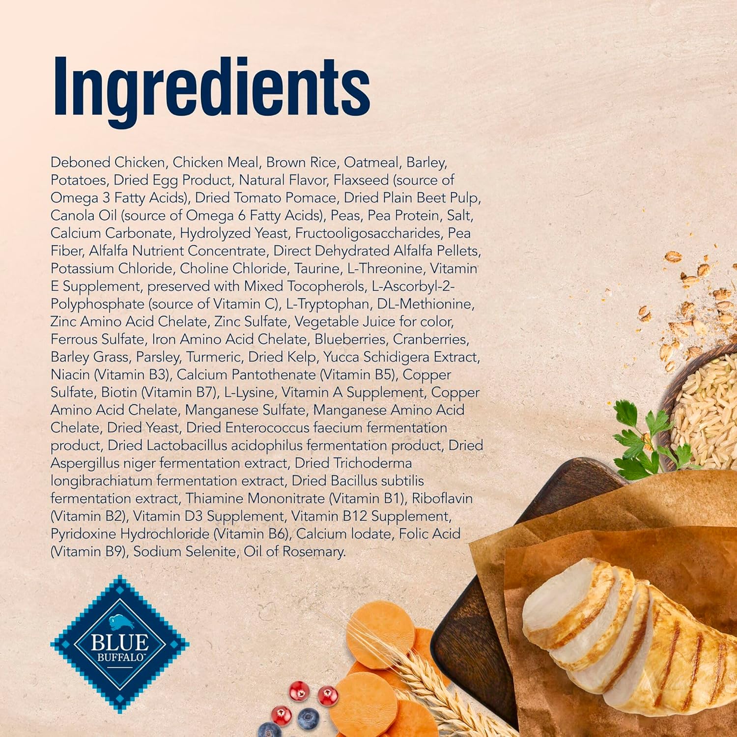 Blue Buffalo True Solutions Weight Control Natural Dry Dog Food for Adult Dogs, Chicken, 24-lb. Bag