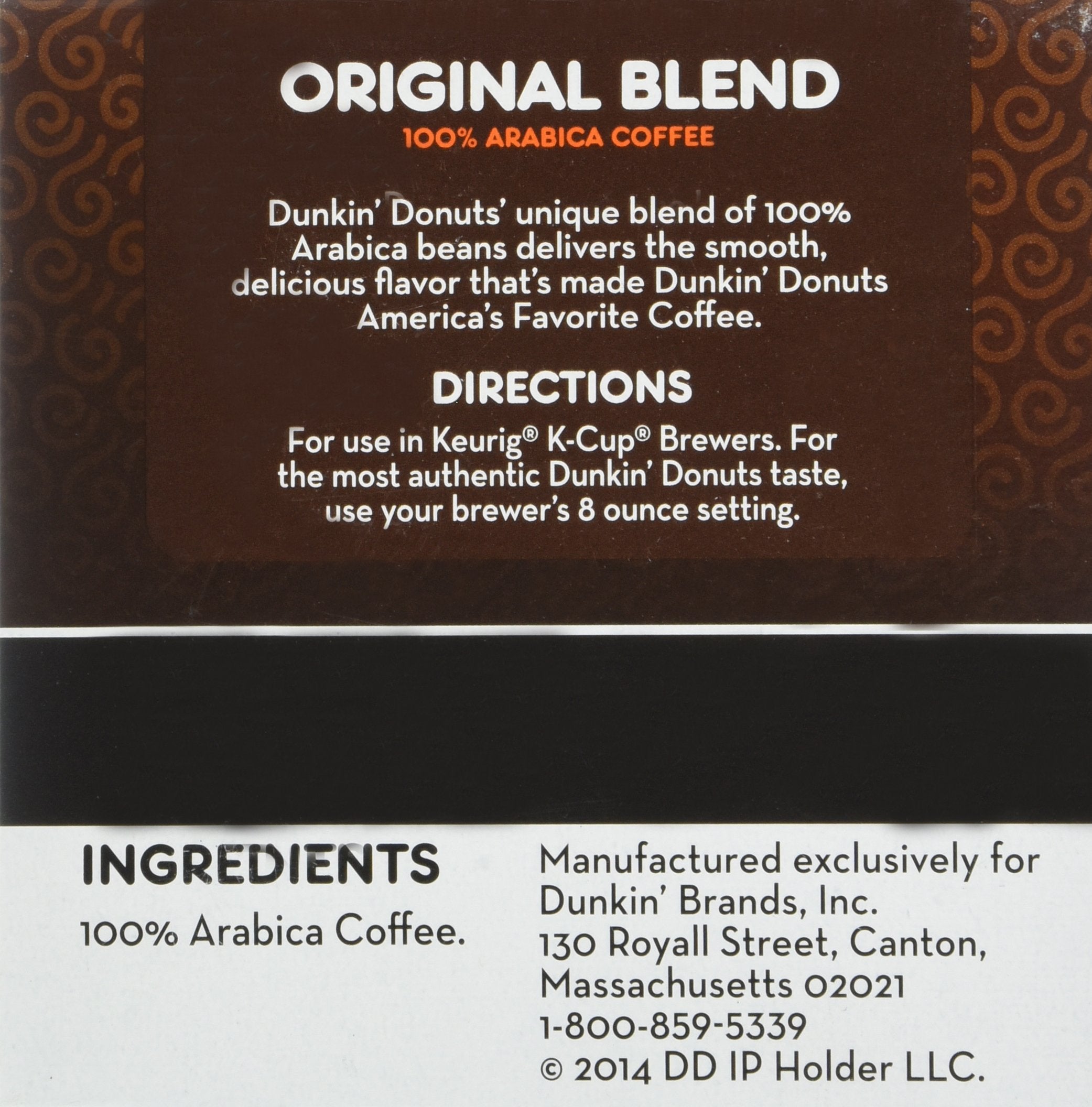 Dunkin' Original Blend Medium Roast Coffee, 60 Keurig K-Cup Pods