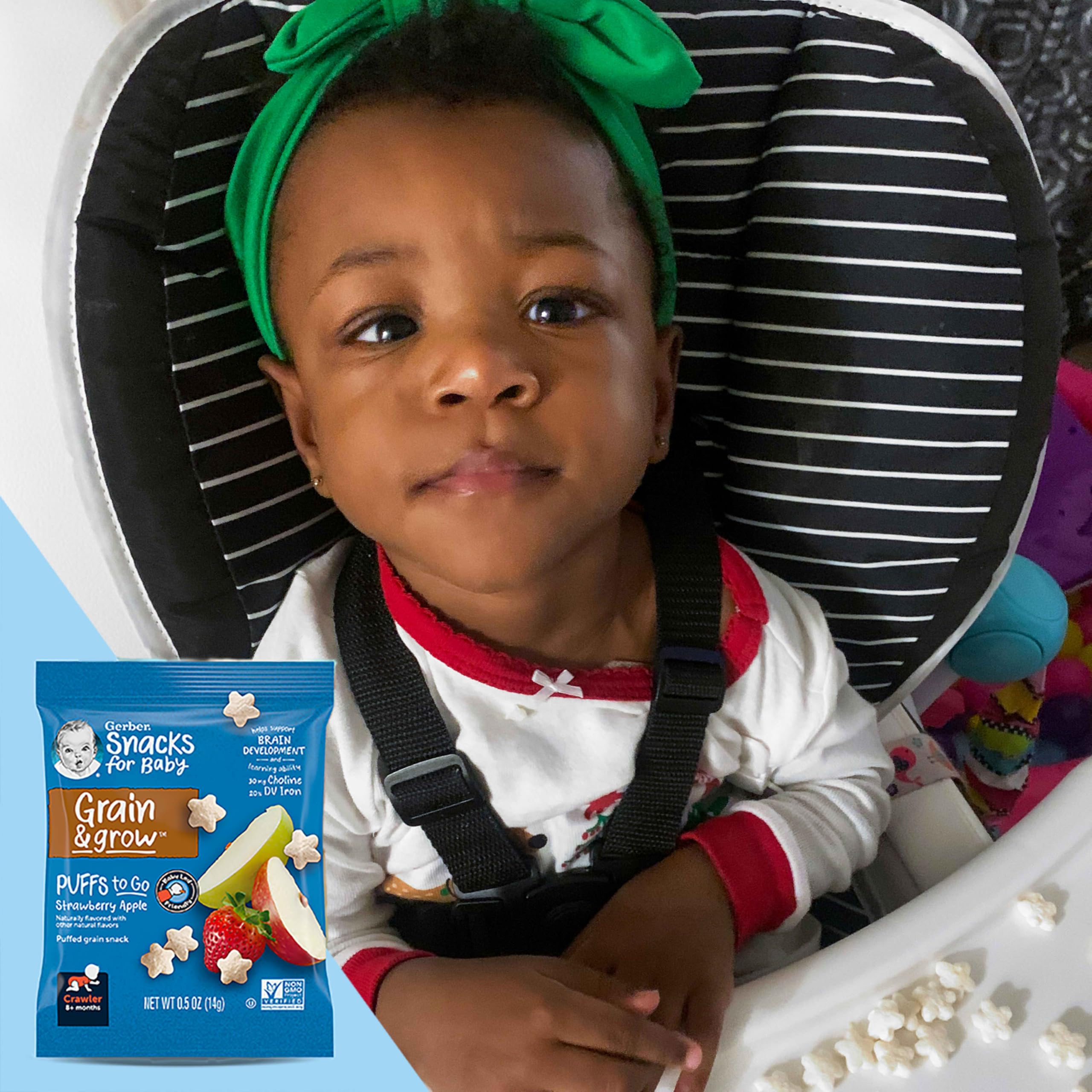 Gerber Baby Snacks Puffs, Blueberry, 1.48 Ounce (Pack of 6)