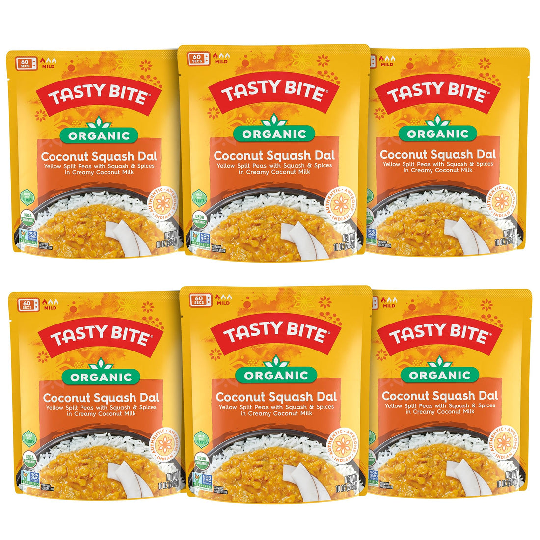 Tasty Bite Indian Bombay Potatoes, Microwaveable Ready to Eat Entrée, 10 Ounce (Pack of 6)