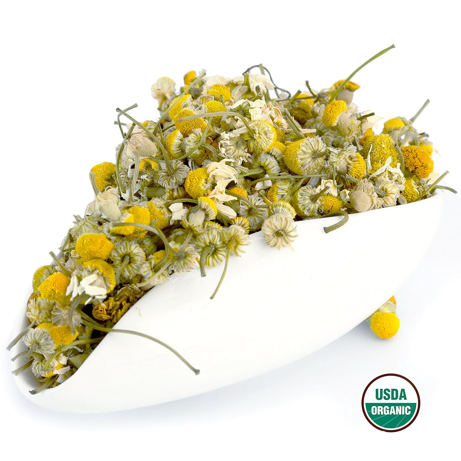 Chamomile Tea 1LB (16Oz) 100% CERTIFIED Organic (USDA seal) Chamomile Flowers Herbal Tea (Matricaria Chamomilla) in 1 lb Bulk BPA-free Resealable Bags from U.S. Wellness