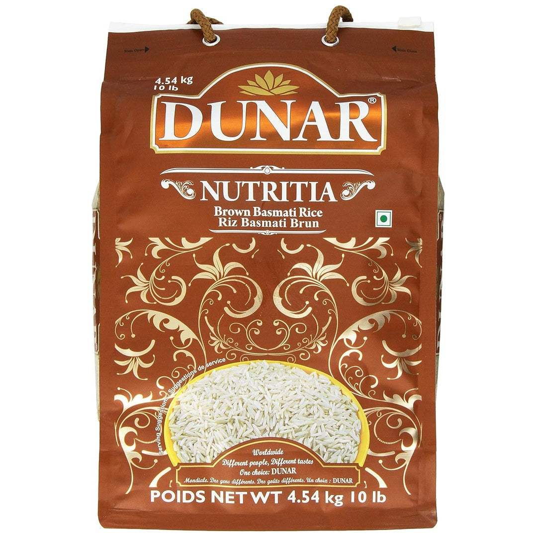 Dunar - Brown Premium Basmati Rice (Nutritia), 10 Lbs